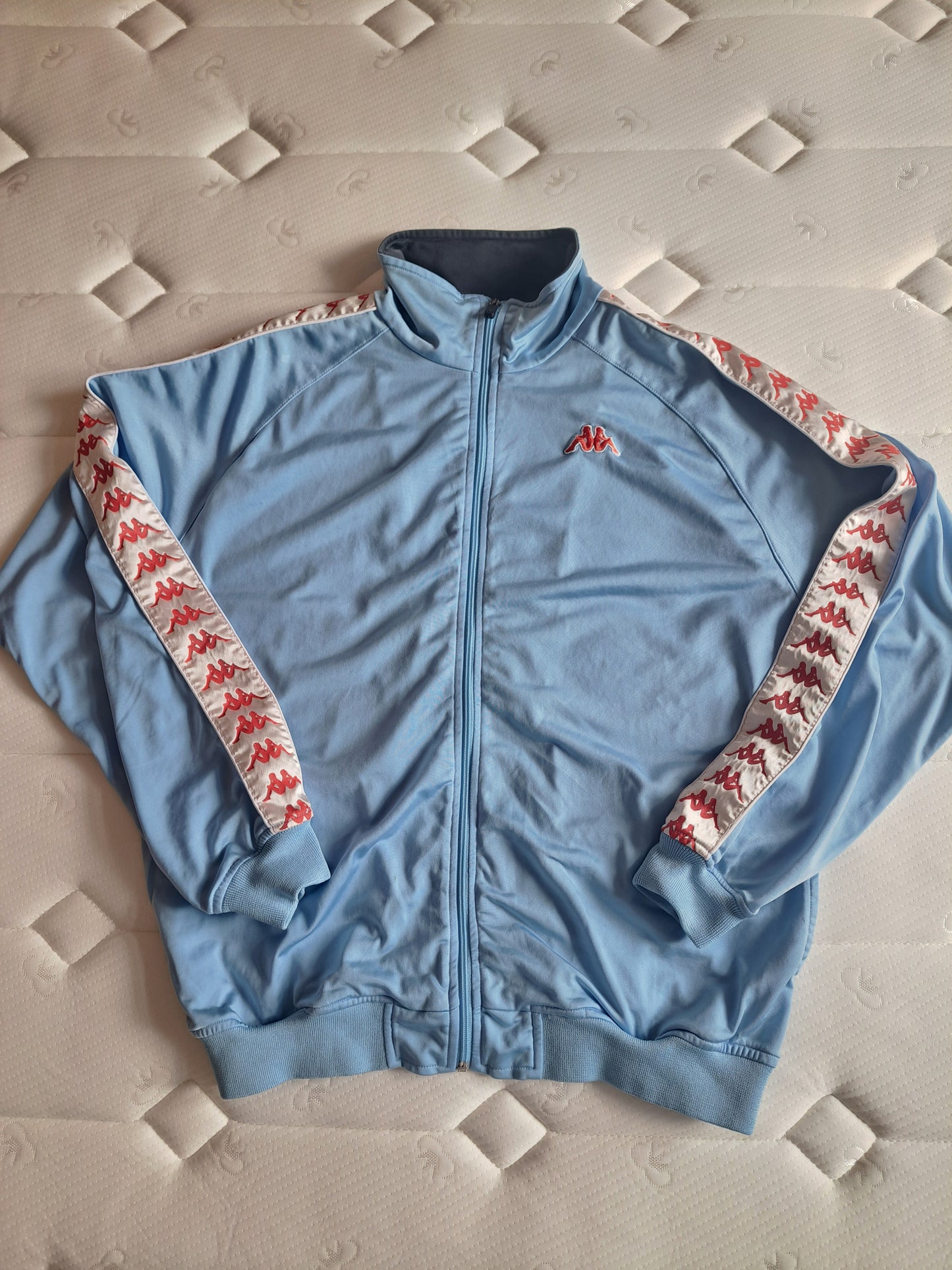 Kappa Baby Blue Track Jacket Large Y2K Vintage Style Zip Up