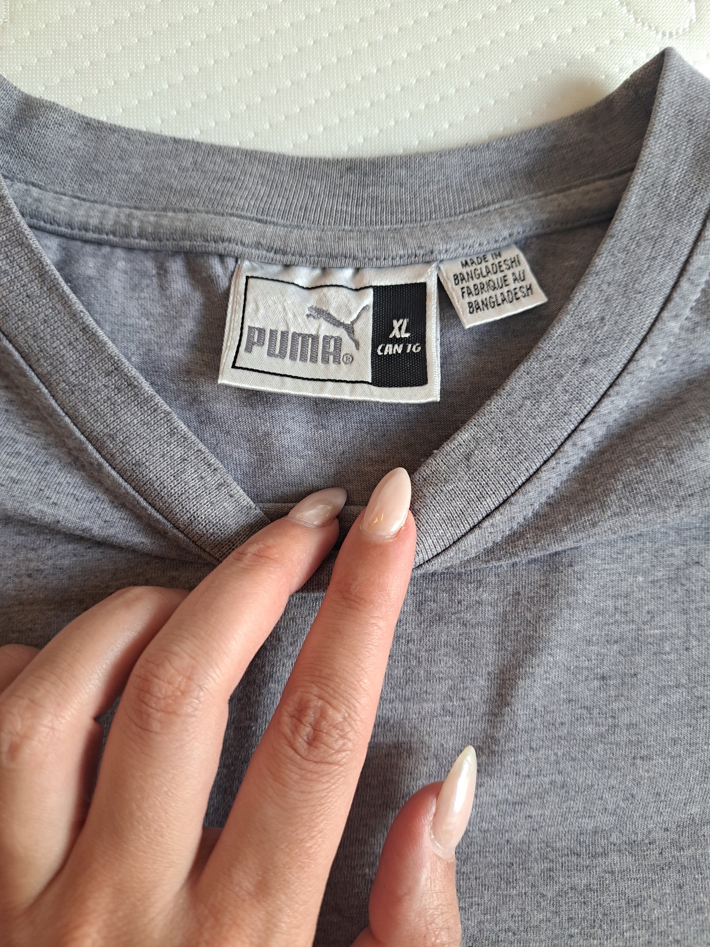 Puma Graphic T Shirt Grey Casual Sportswear Tee Size XL