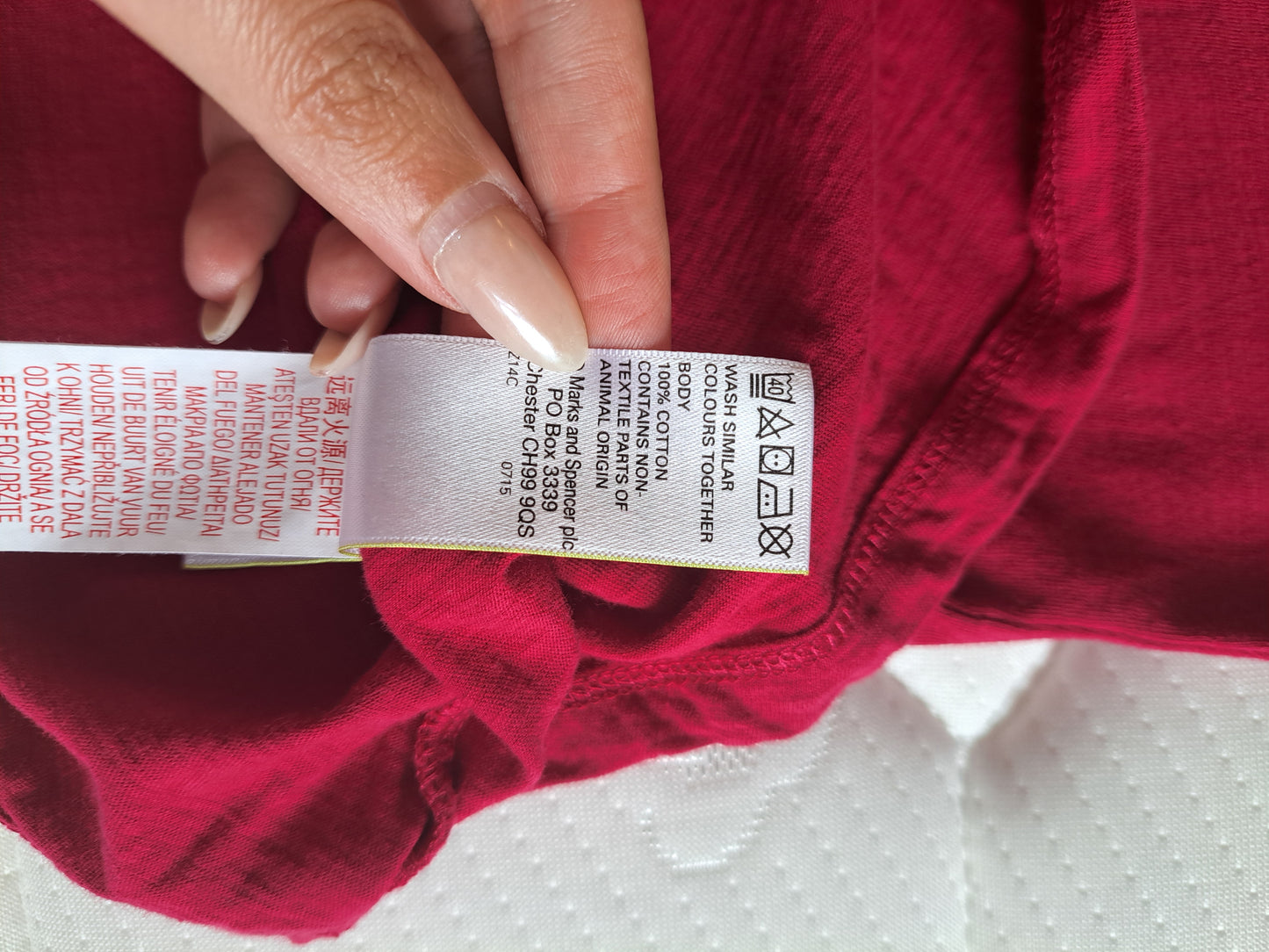 Per Una Pure Cotton Blouse Size 12 Cerise Pink Embroidered Boho Top