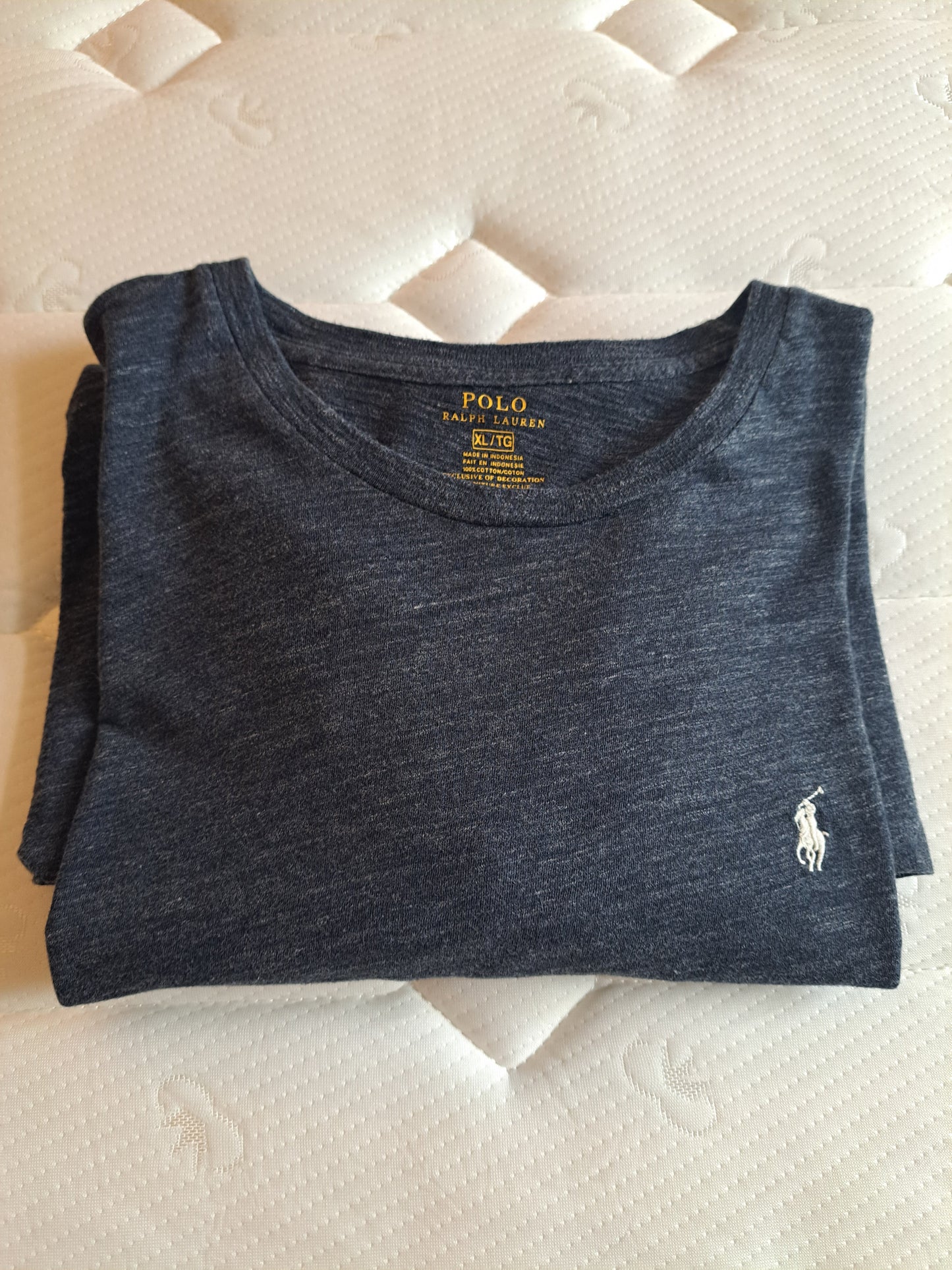 Polo Ralph Lauren Long Sleeve T-Shirt Grey Cotton Size XL