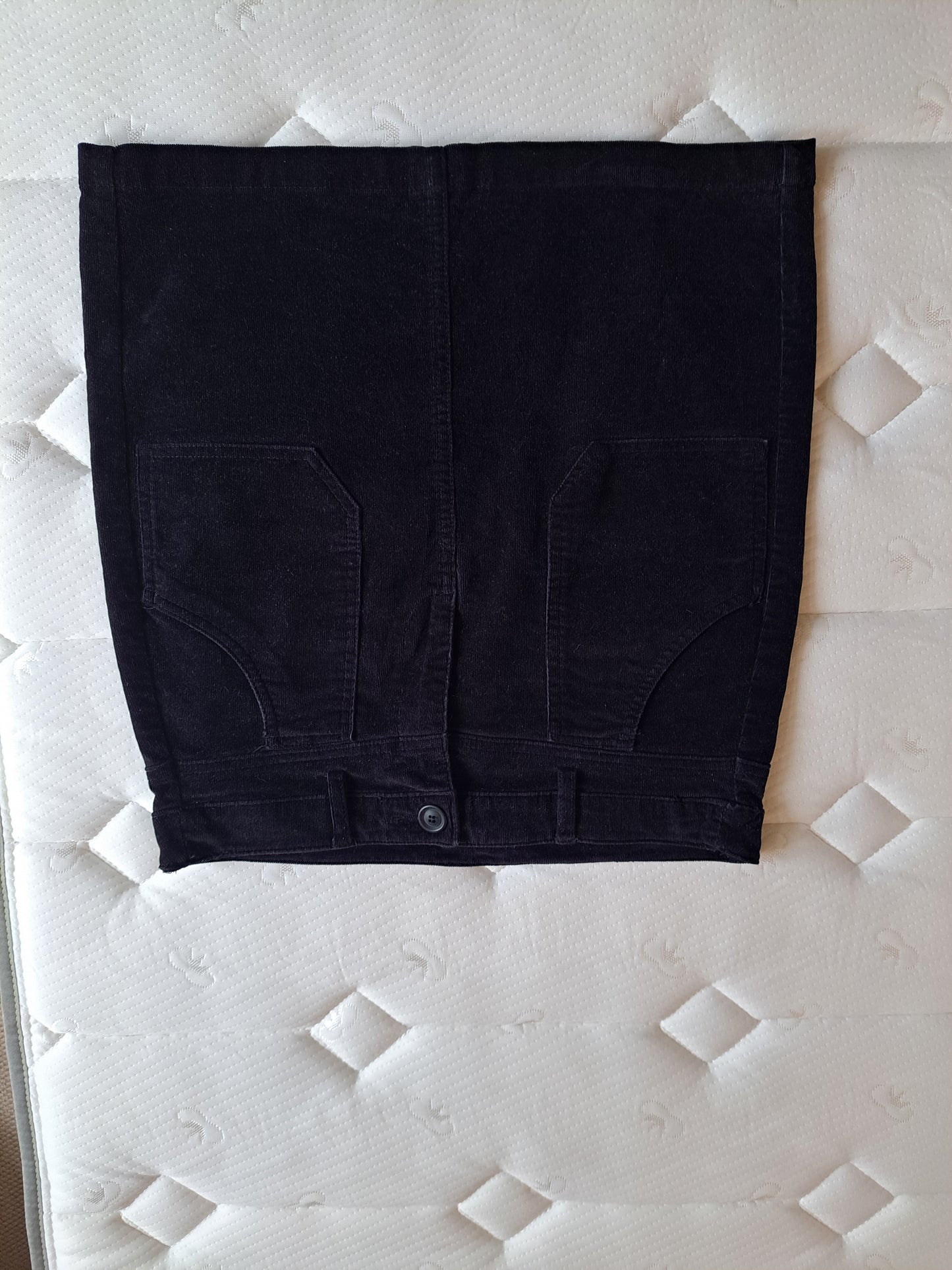 Benetton Corduroy Mini Skirt Black Size 44