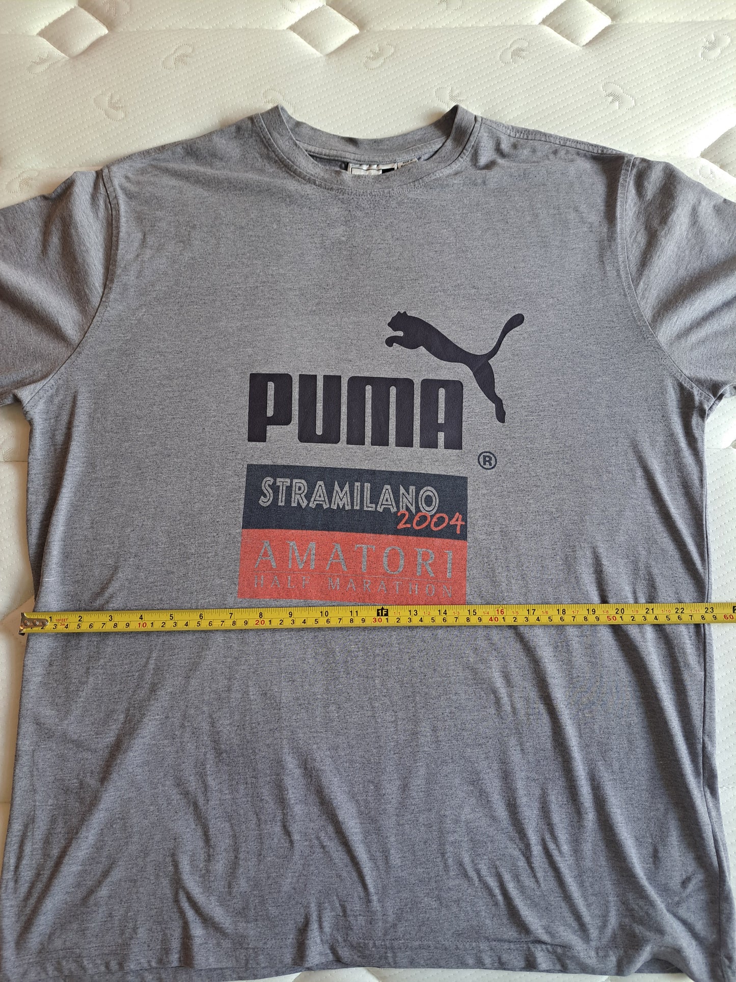 Puma Graphic T Shirt Grey Casual Sportswear Tee Size XL