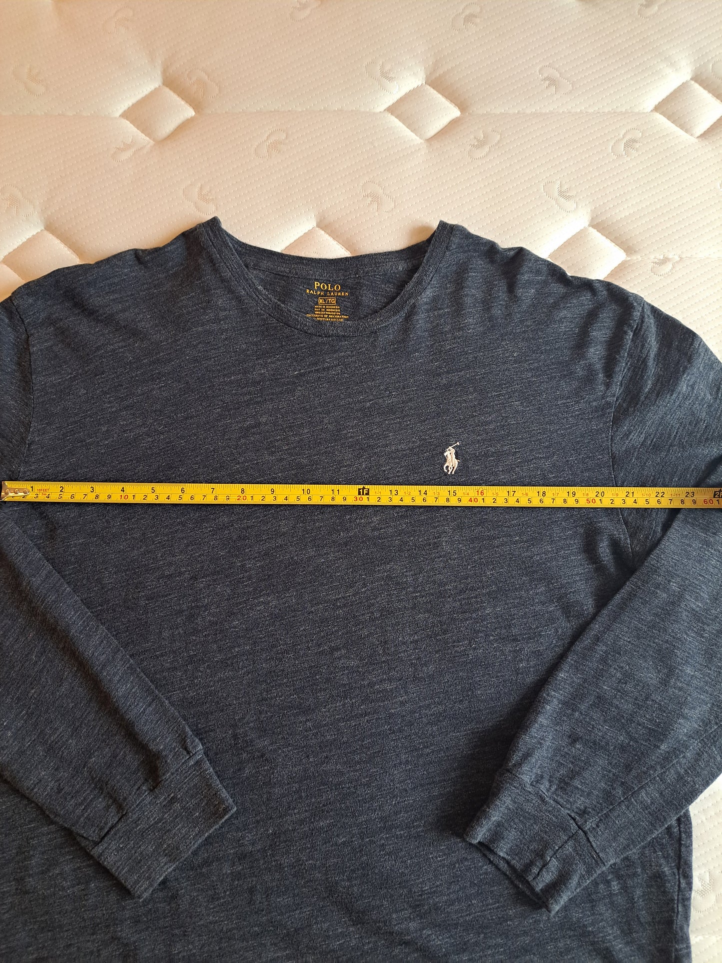 Polo Ralph Lauren Long Sleeve T-Shirt Grey Cotton Size XL