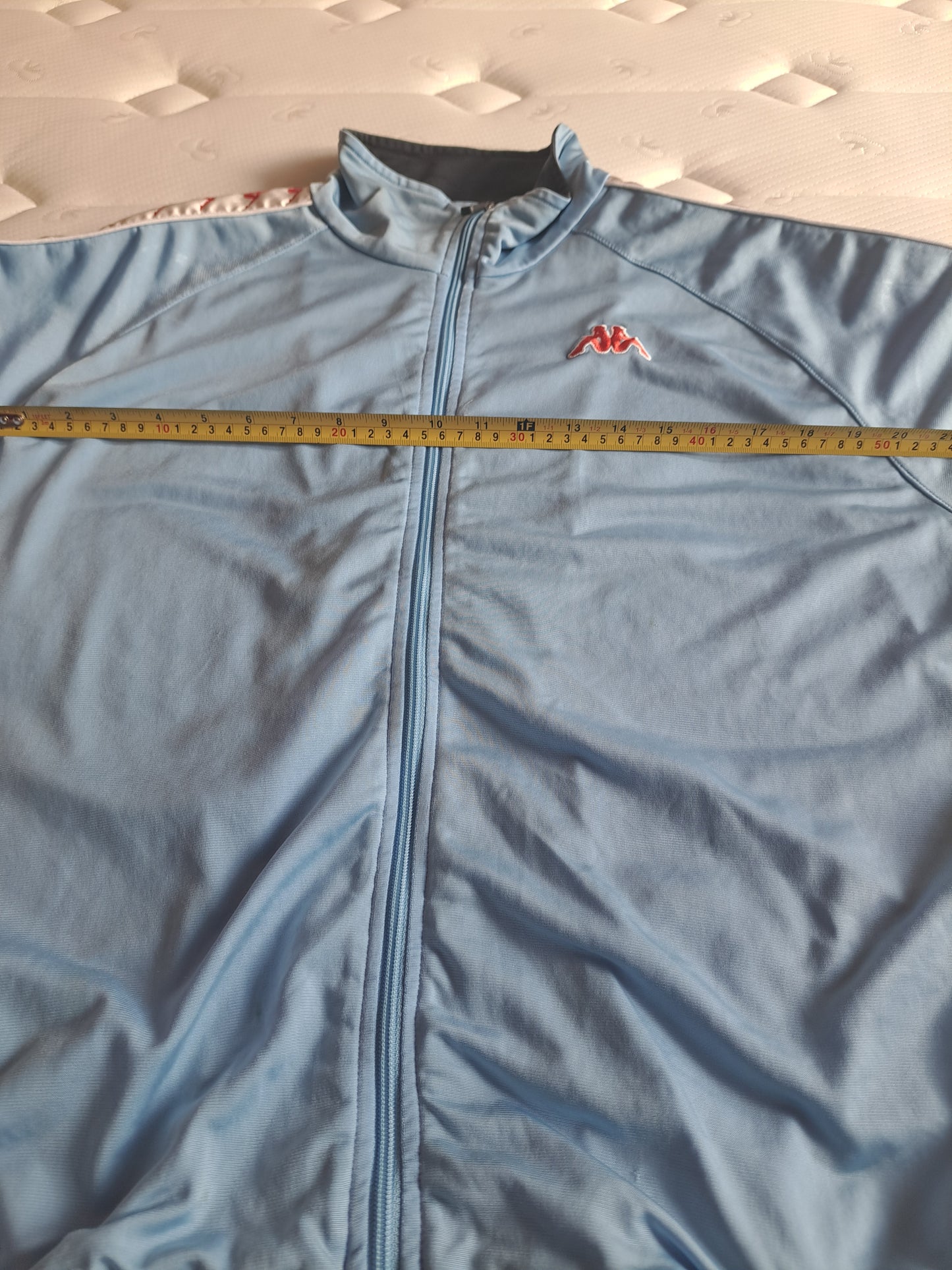 Kappa Baby Blue Track Jacket Large Y2K Vintage Style Zip Up