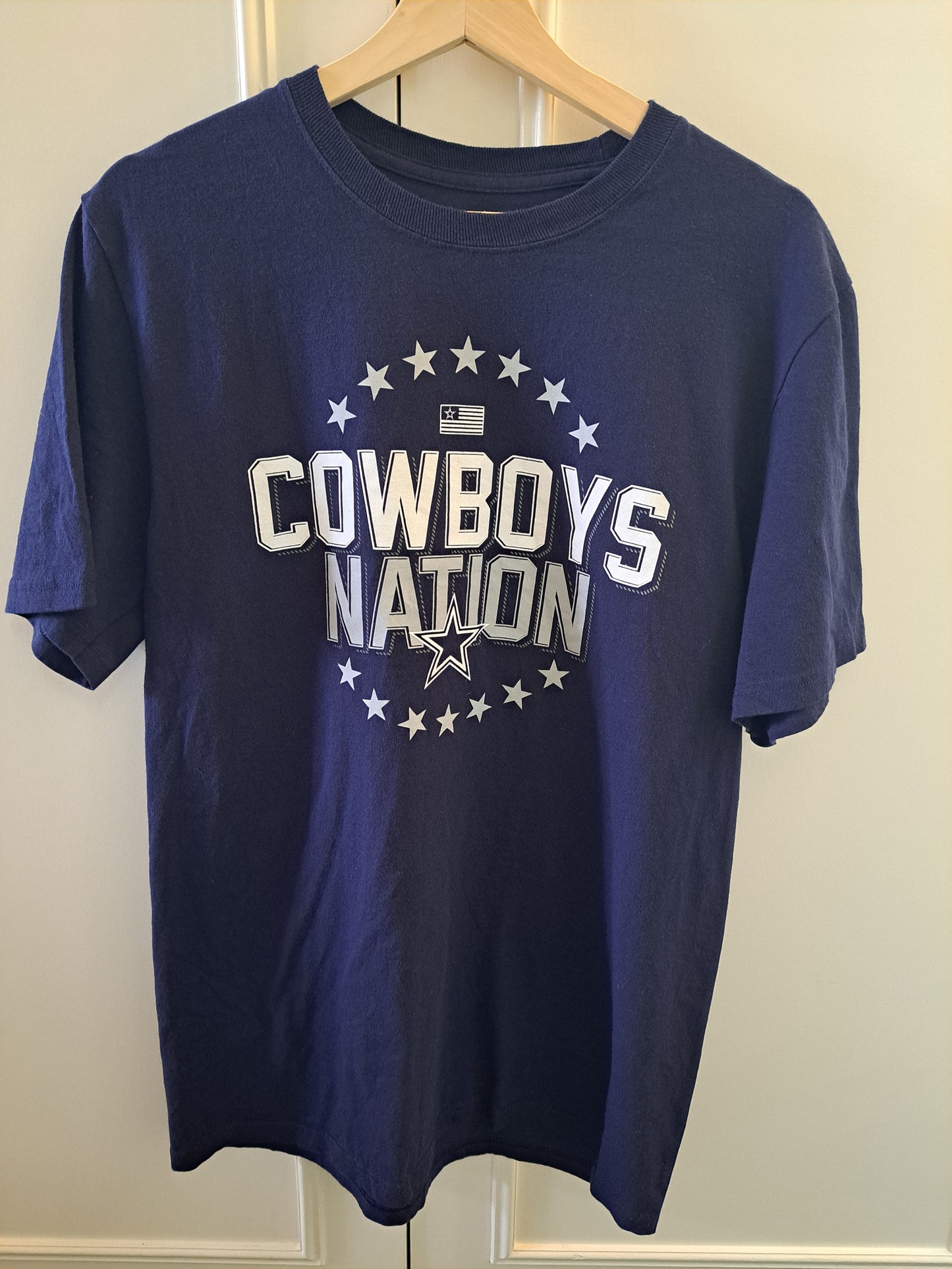 Dallas Cowboys Nation NFL T Shirt Navy Blue Cotton Tee Size M