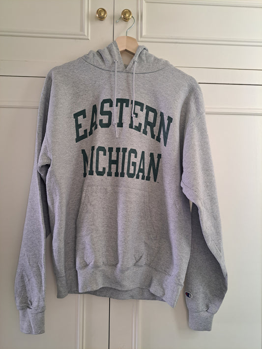 Eastern Michigan Grey Hoodie XL Varsity College Pullover Y2K Campus Sweatshirt