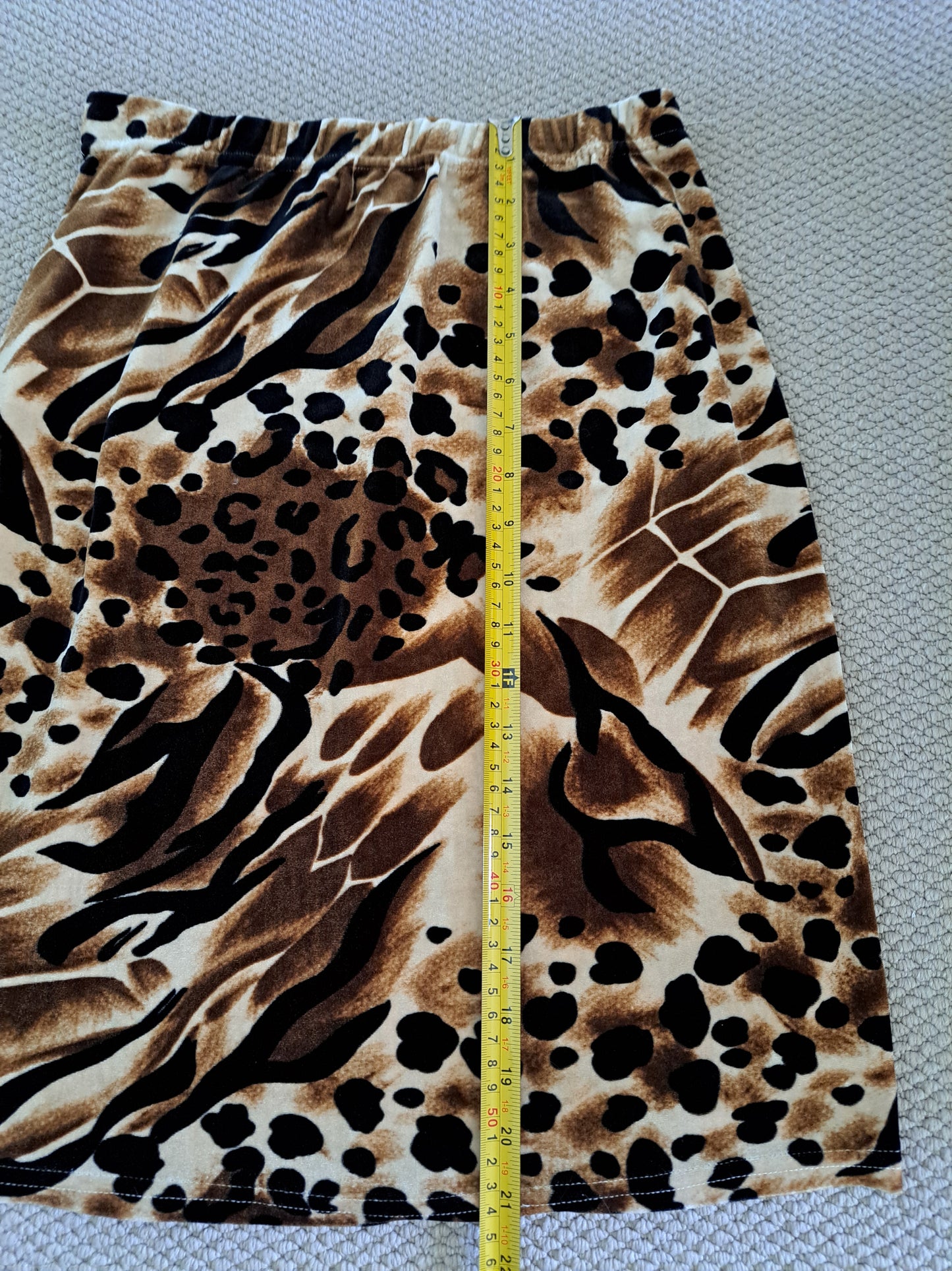 Selys Animal Print Pencil Skirt Leopard Tiger Print Stretch Midi Skirt