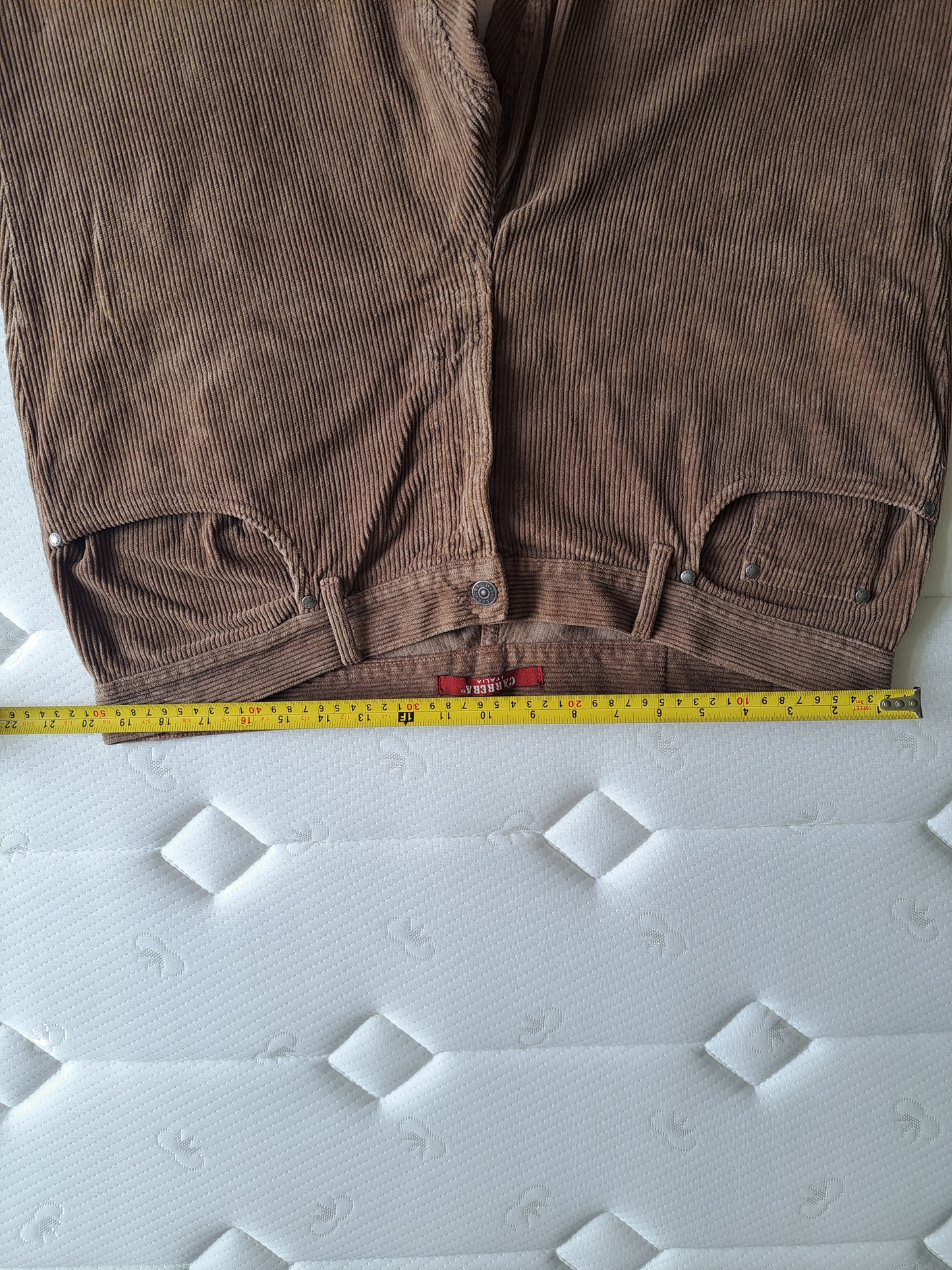 Carrera Beige Corduroy Trousers Straight Leg W40