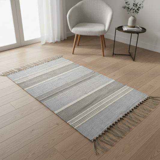 Natural Jute & Cotton Rug 60x90cm