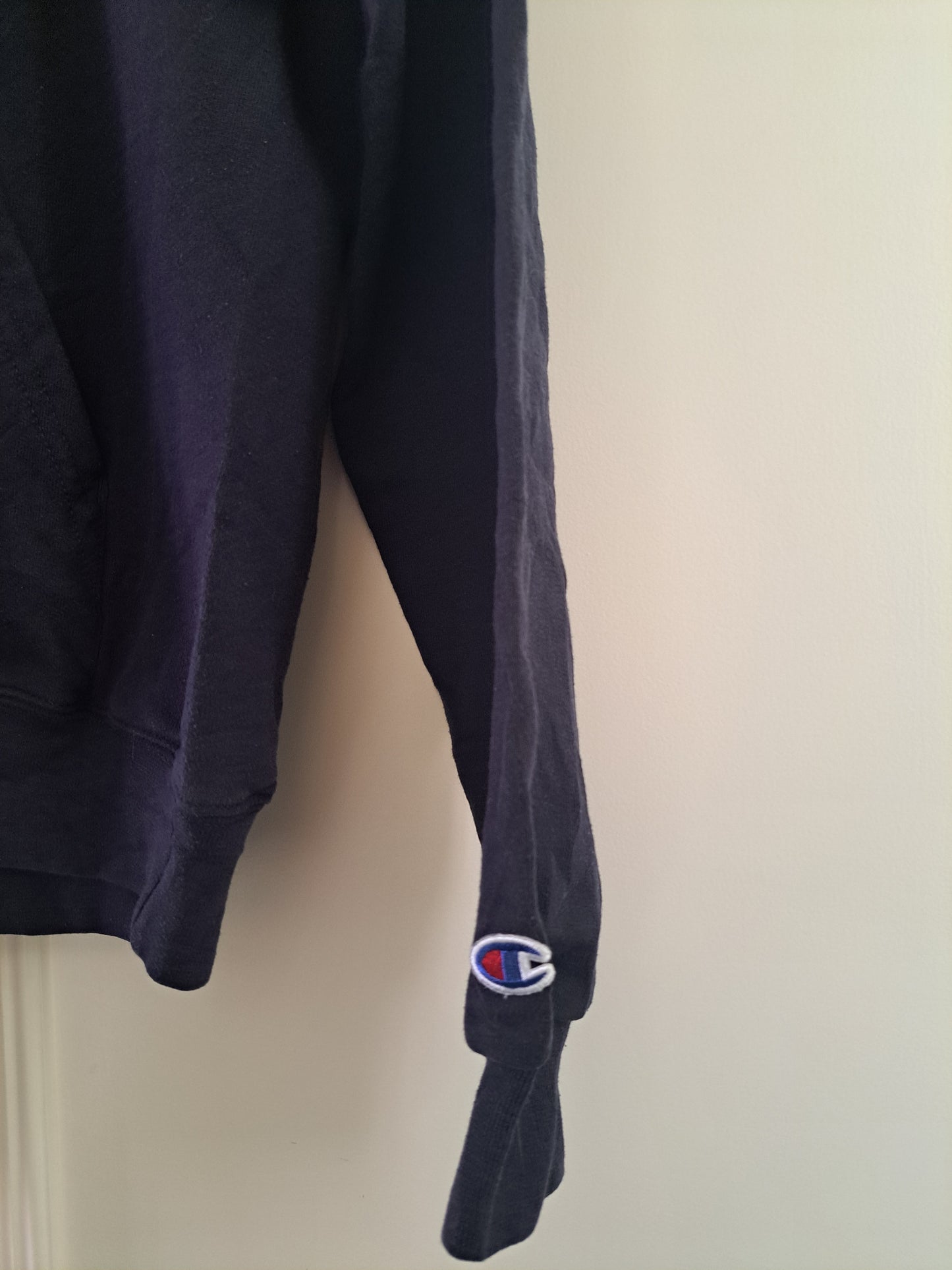 Champion Michigan Hoodie Navy S Varsity College Pullover Y2K Streetwear Sweatshi