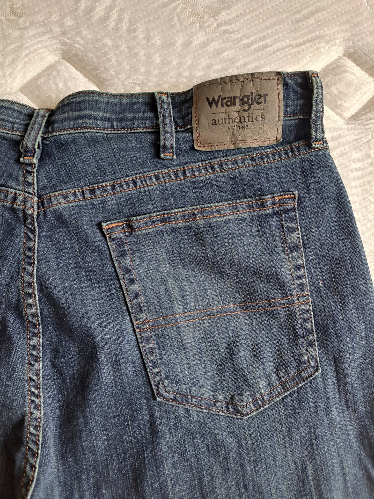 Wrangler Straight Leg Jeans Blue Denim W32 L32