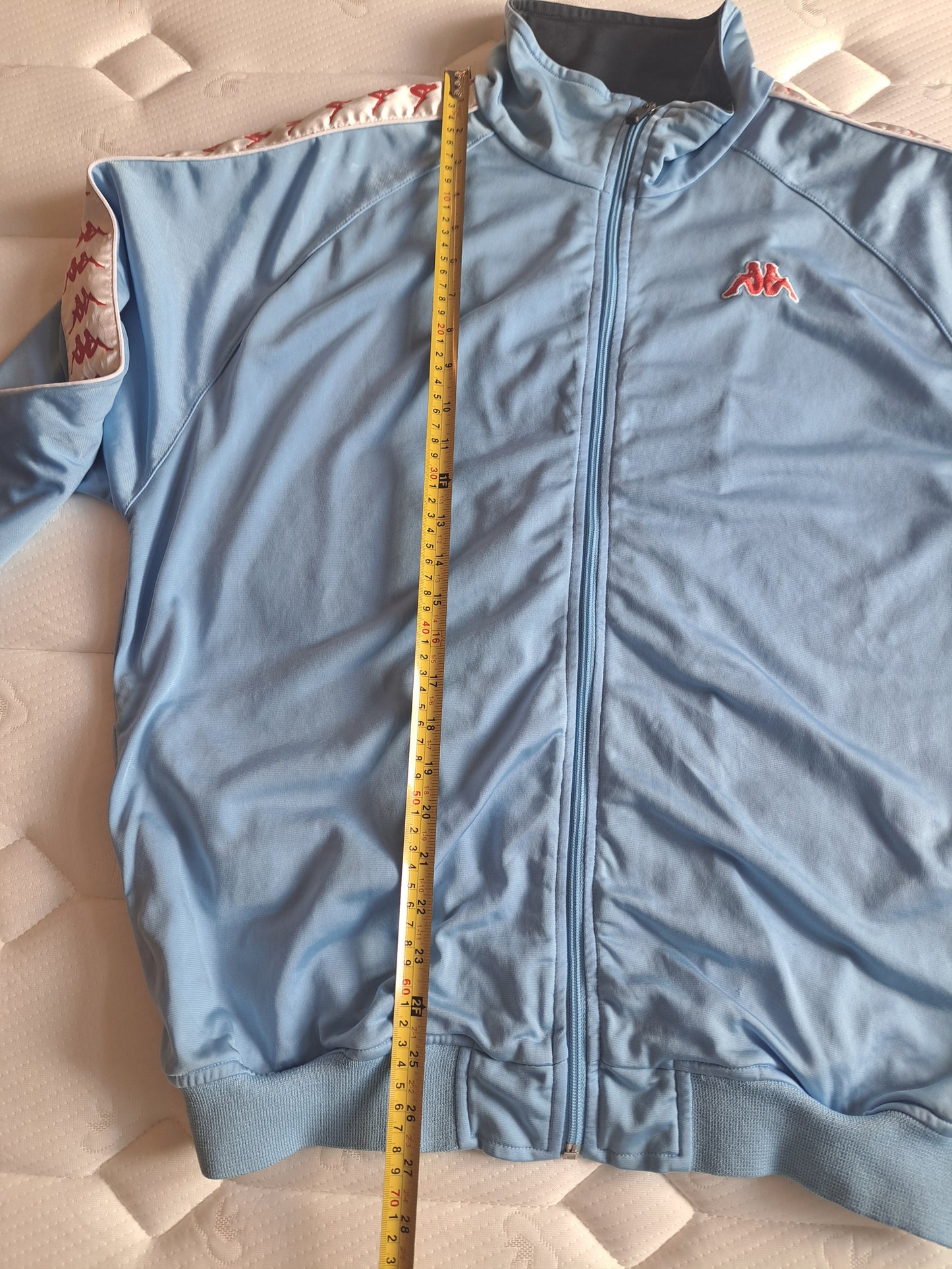 Kappa Baby Blue Track Jacket Large Y2K Vintage Style Zip Up