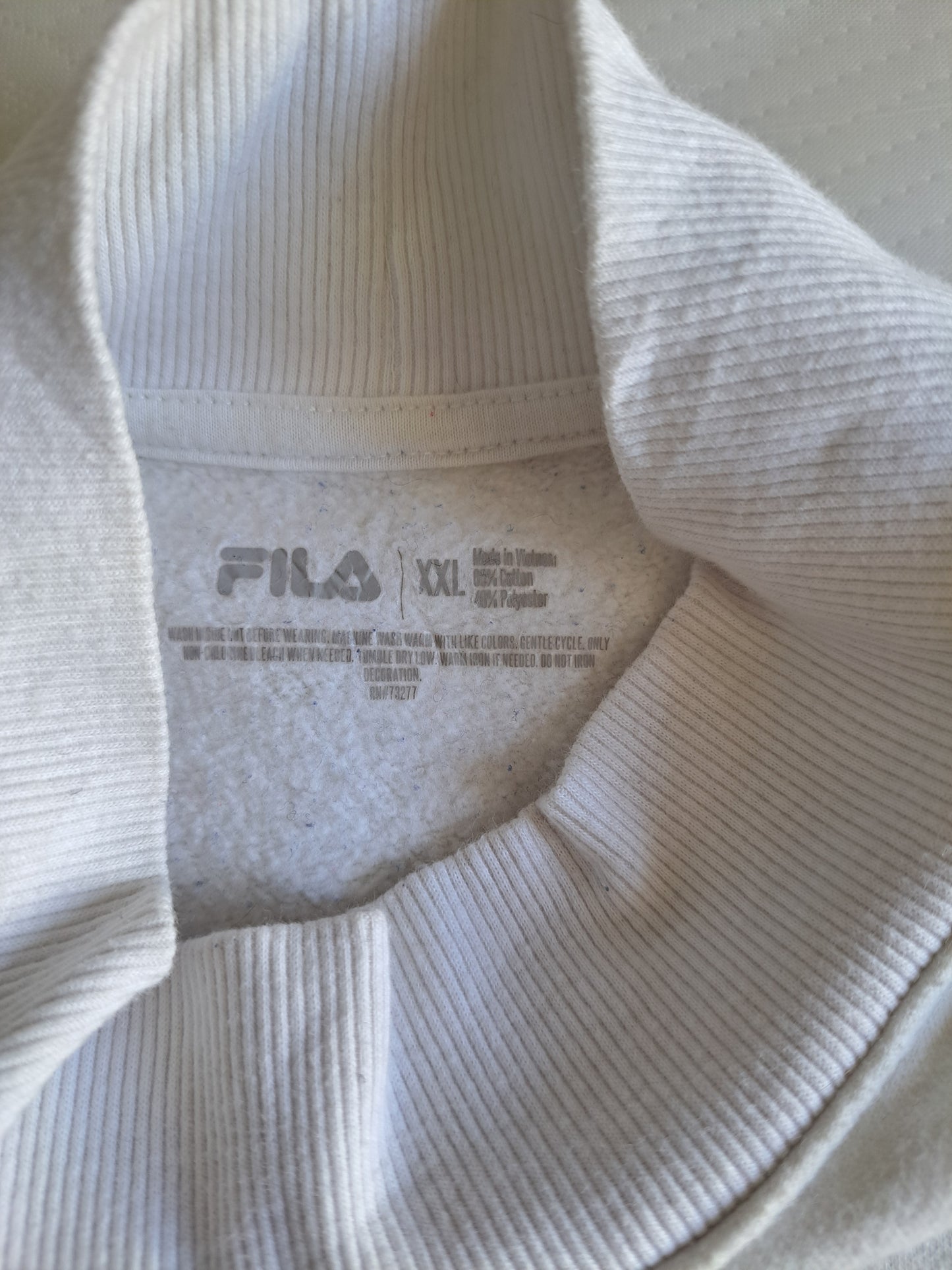 FILA Colour Block Sweatshirt XXL Navy White Red Retro Y2K Streetwear Oversized