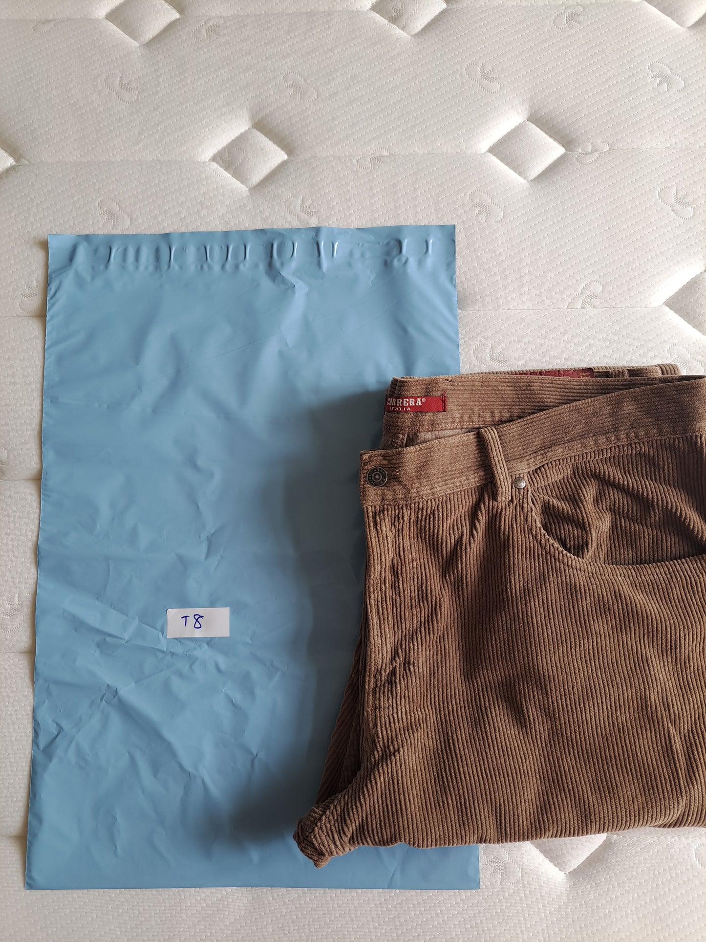 Carrera Beige Corduroy Trousers Straight Leg W40