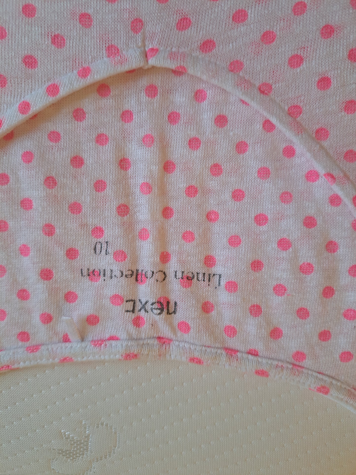 Next Pink Polka Dot T-Shirt Size 10 Cotton Blend Casual Top