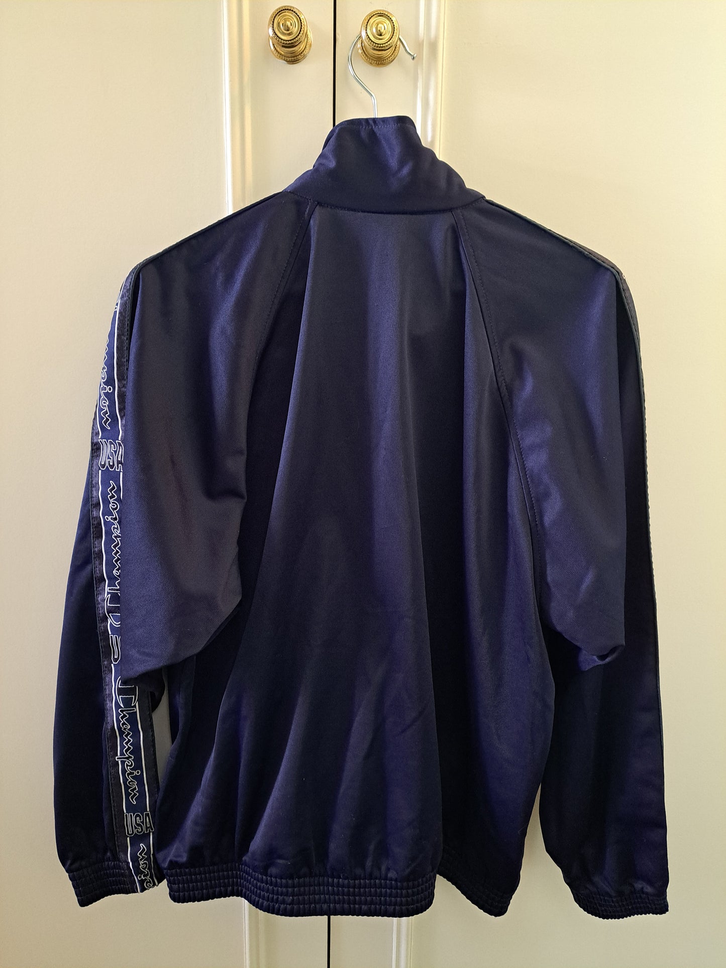 Champion Navy Track Jacket Small Zip Up Sports Jacket Y2K Athleisure