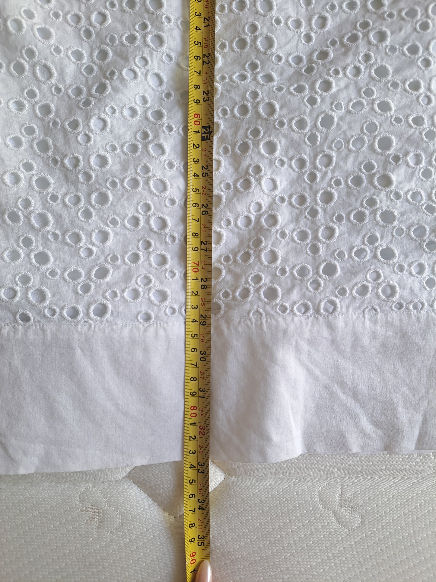Principles White Broderie Anglaise Dress Size 12 Cotton Summer Dress EU 40