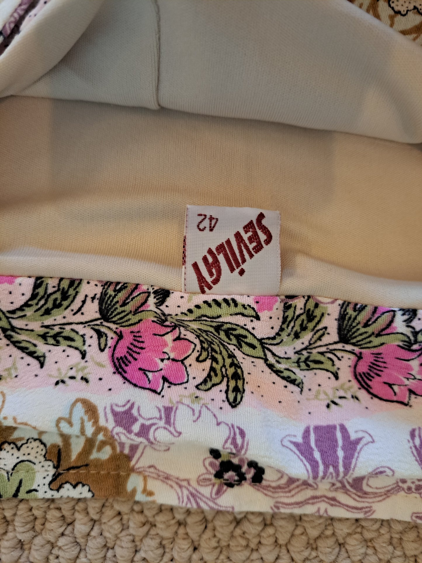 Floral Wrap Midi Skirt Size 42 White Pink Boho Summer Skirt