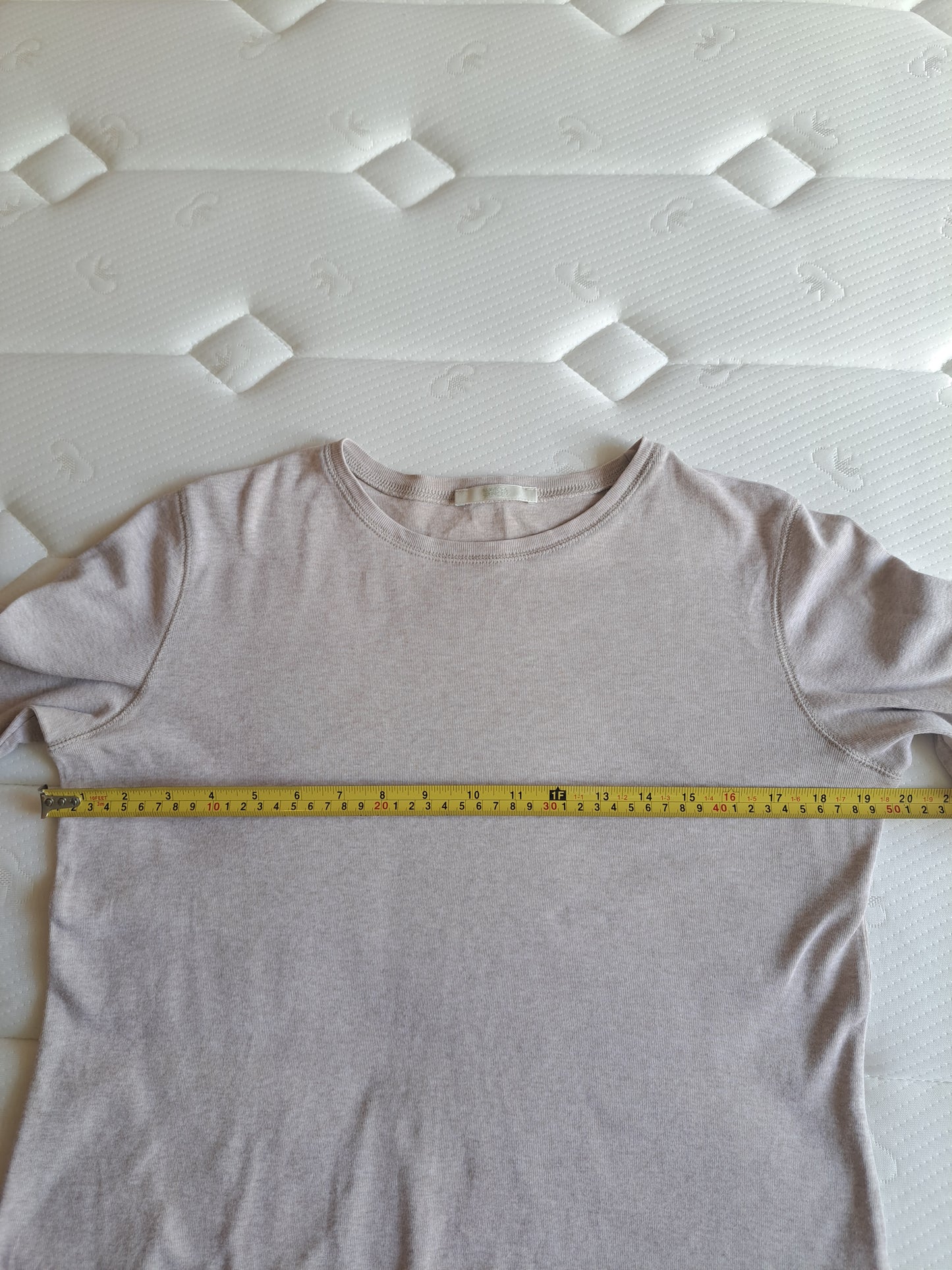 M&S Oatmeal Marl Jumper Size 14 Pure Cotton Lightweight Knit Sweater