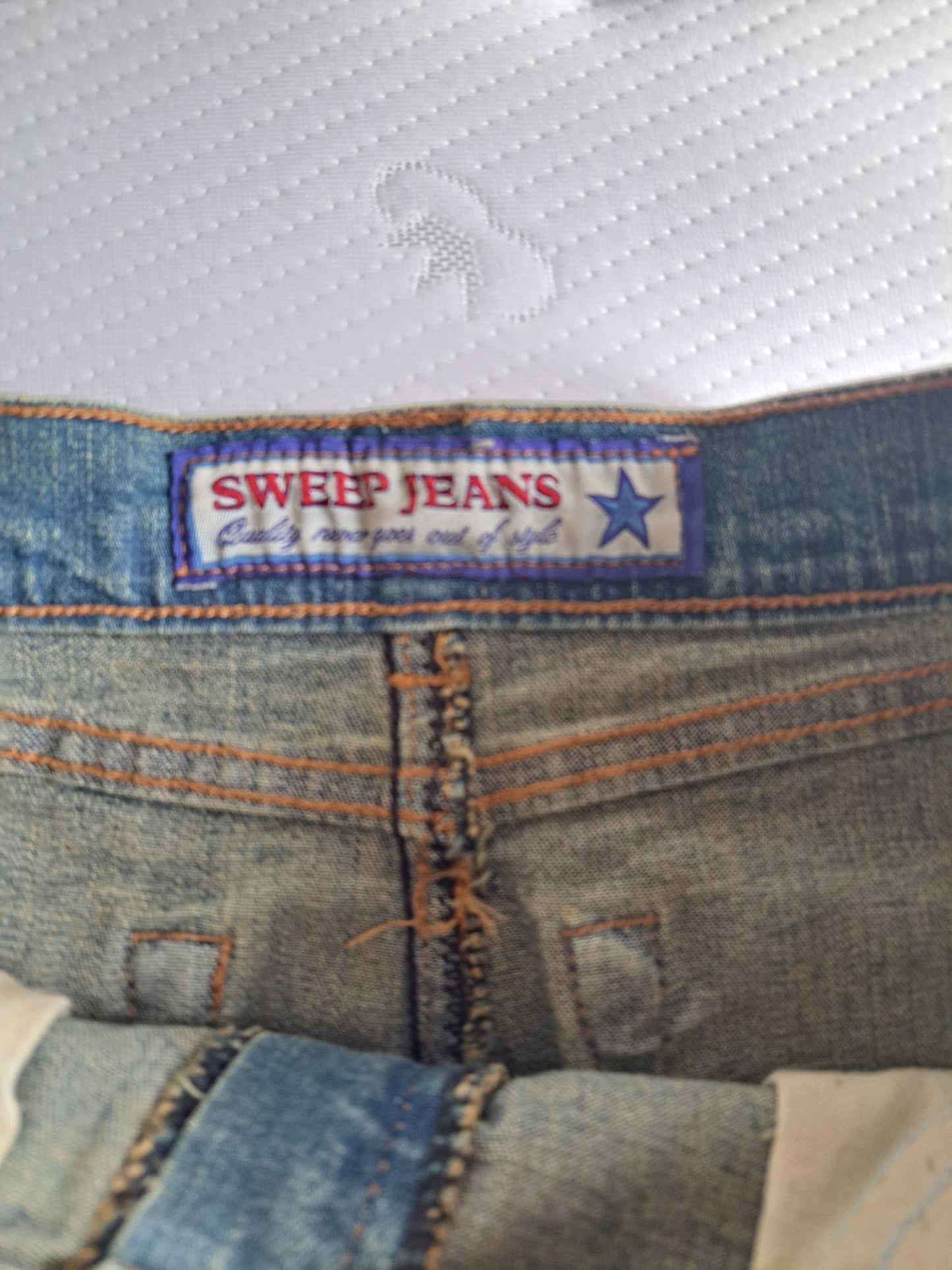 Sweep Jeans Denim Midi Skirt Made in Italy Size 32 Blue Jean Skirt