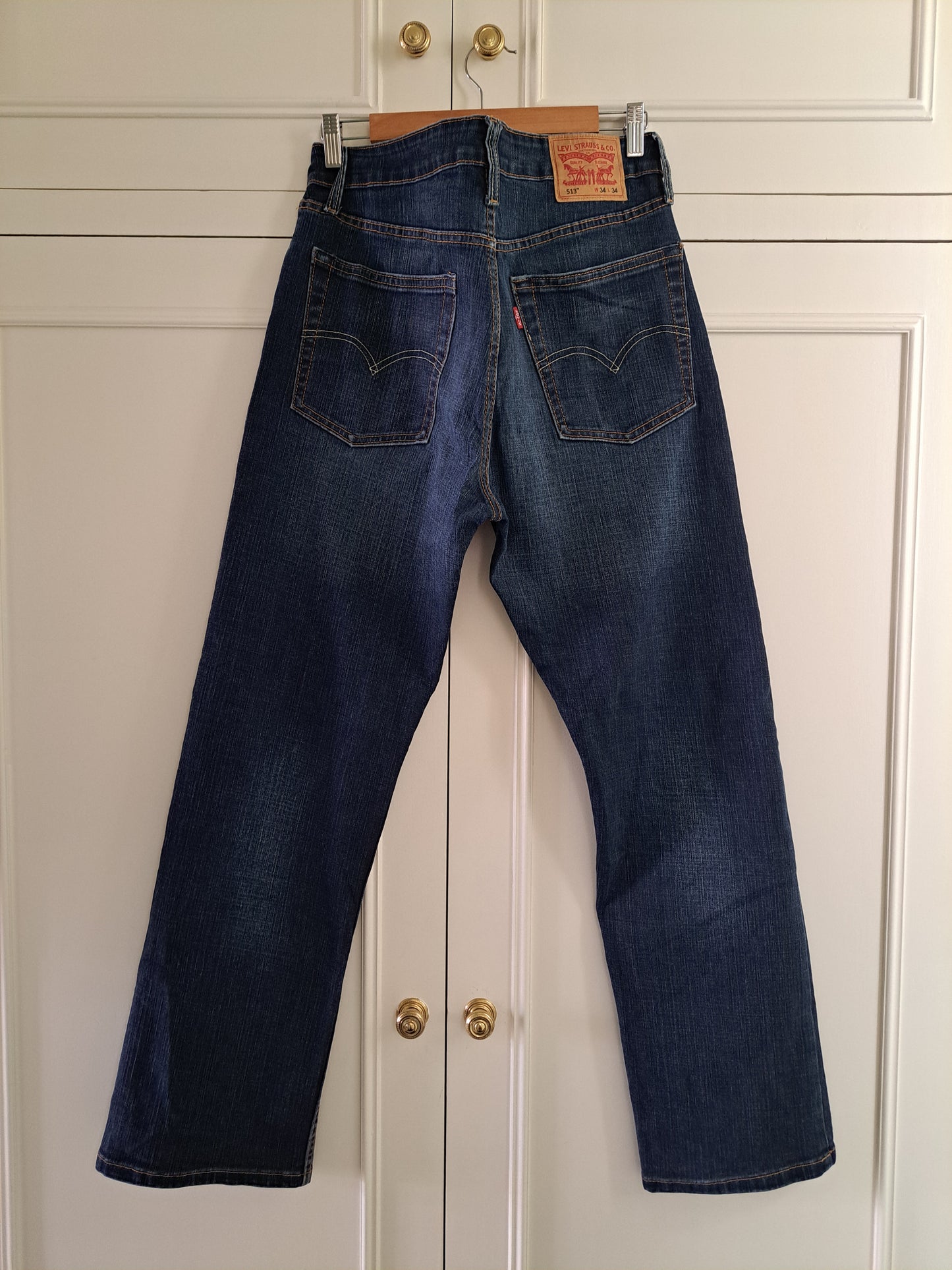 Walter Bless Vintage Style Dark Wash Straight Leg Jeans W34 L30