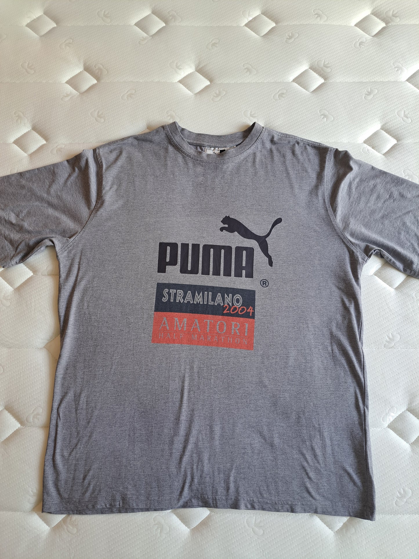 Puma Graphic T Shirt Grey Casual Sportswear Tee Size XL