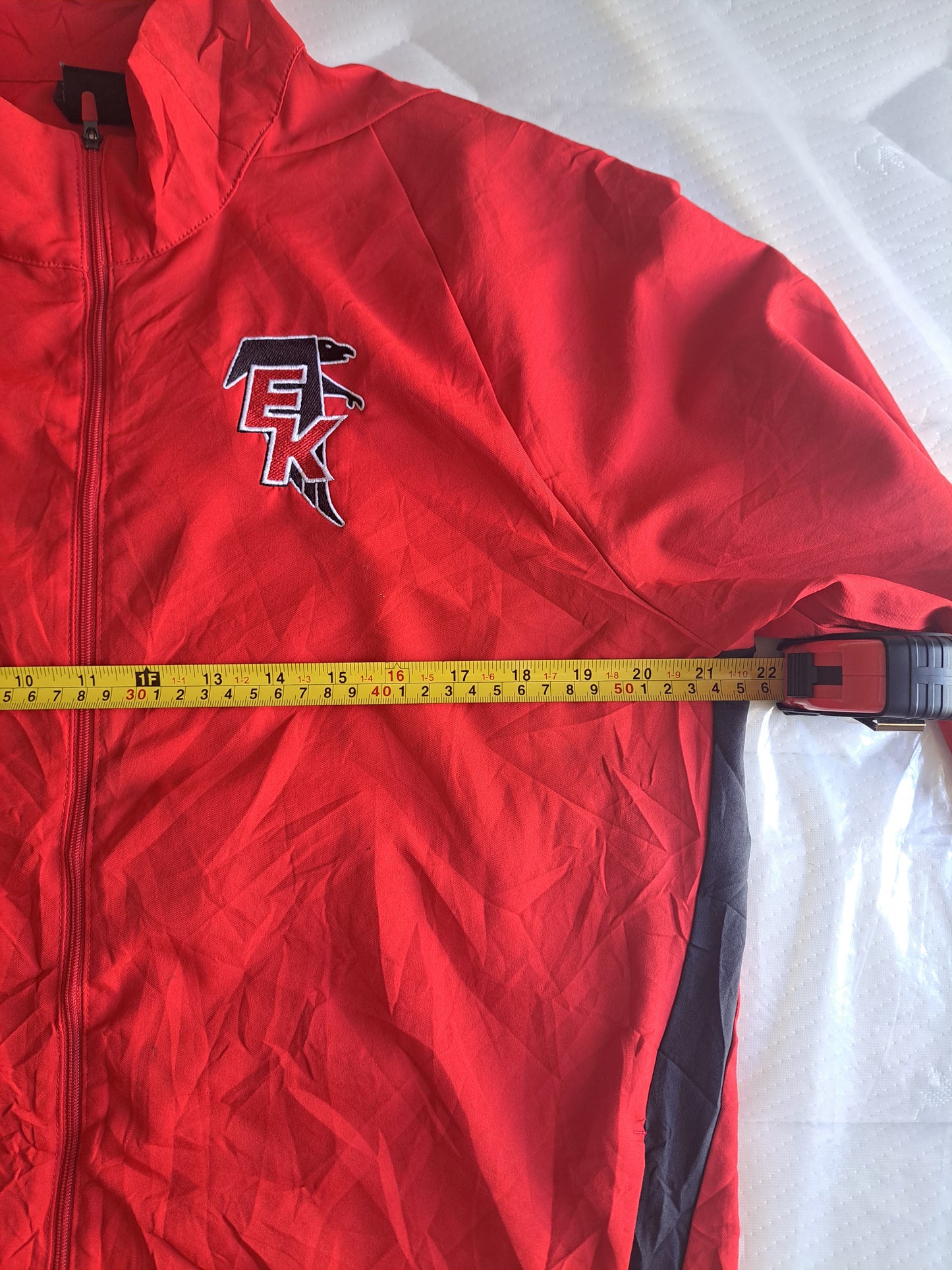 Nike Dri-FIT Red Track Jacket Full Zip Sports Training Running Team Jacket Size
