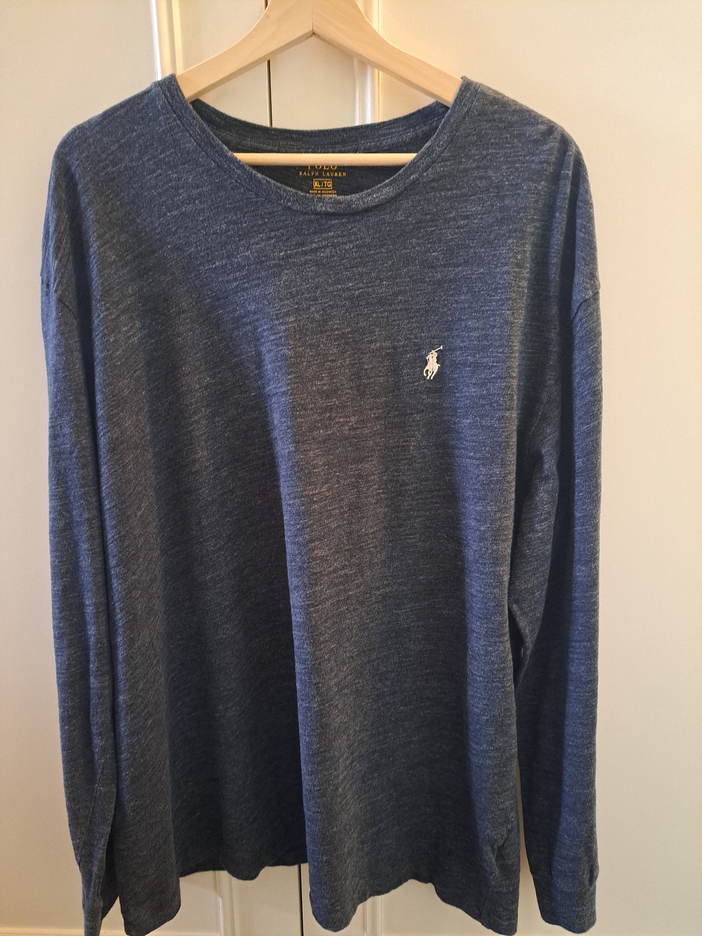 Polo Ralph Lauren Long Sleeve T-Shirt Grey Cotton Size XL