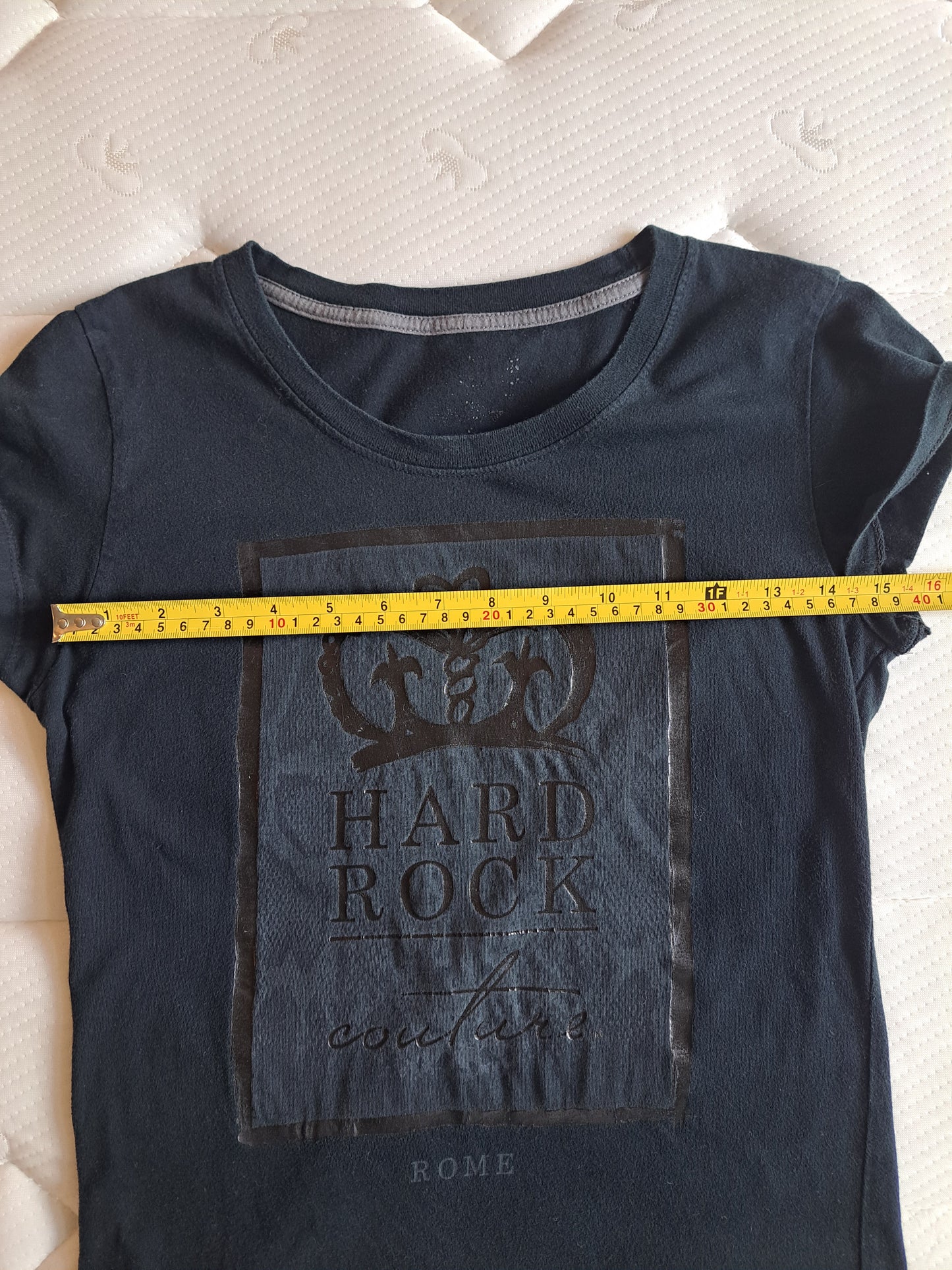 Hard Rock Couture Black Graphic T Shirt Slim Fit Women’s Size S/M