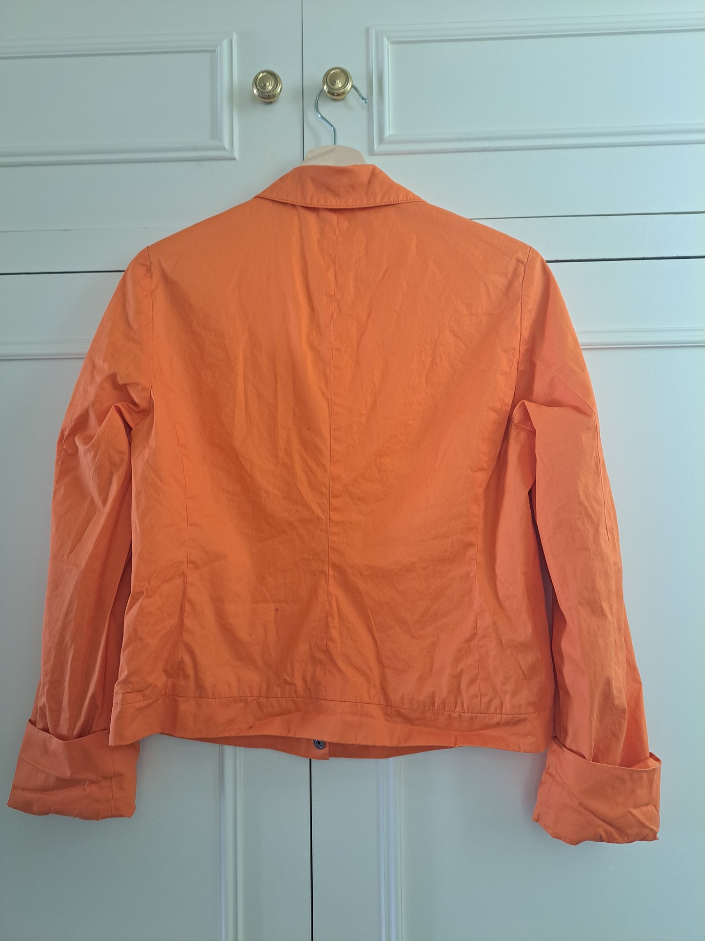 Women's Orange Festival Rain Jacket Lightweight Utility Windbreaker Y2K Casual