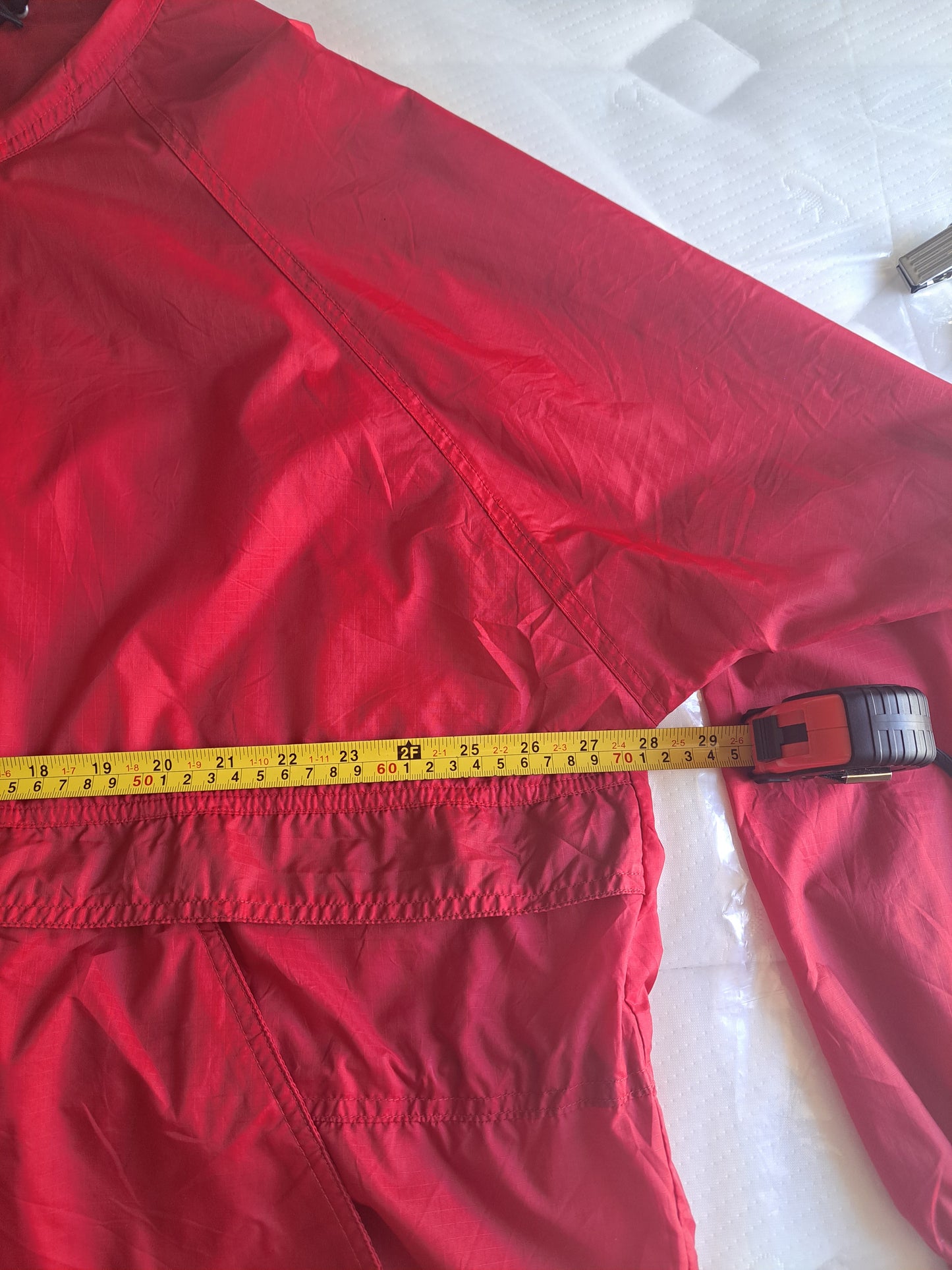 Woodland XL Red Festival Rain Jacket Lightweight Outdoor Windbreaker Packaway Un