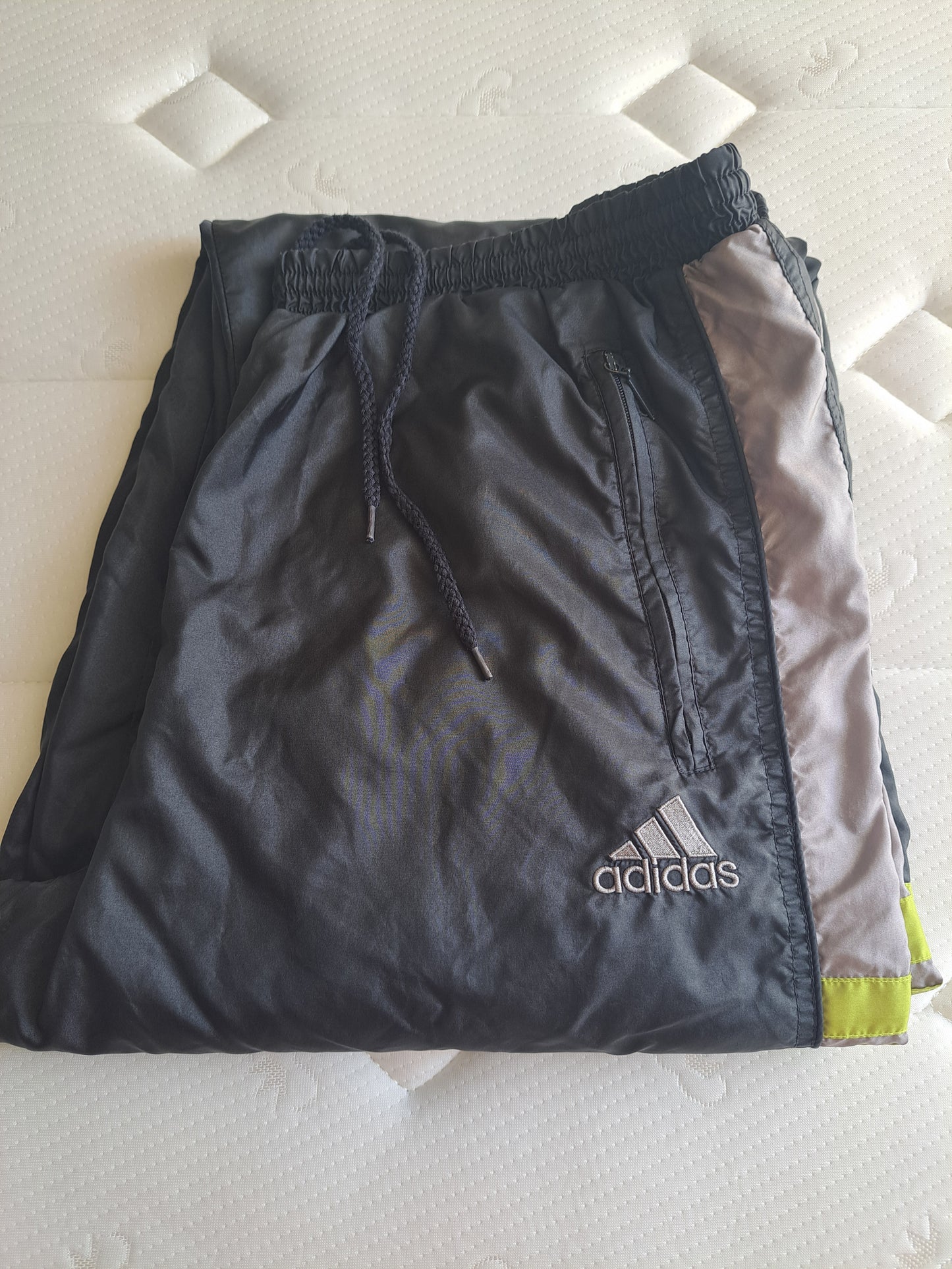 Adidas Grey Track Pants Windbreaker Joggers Size L
