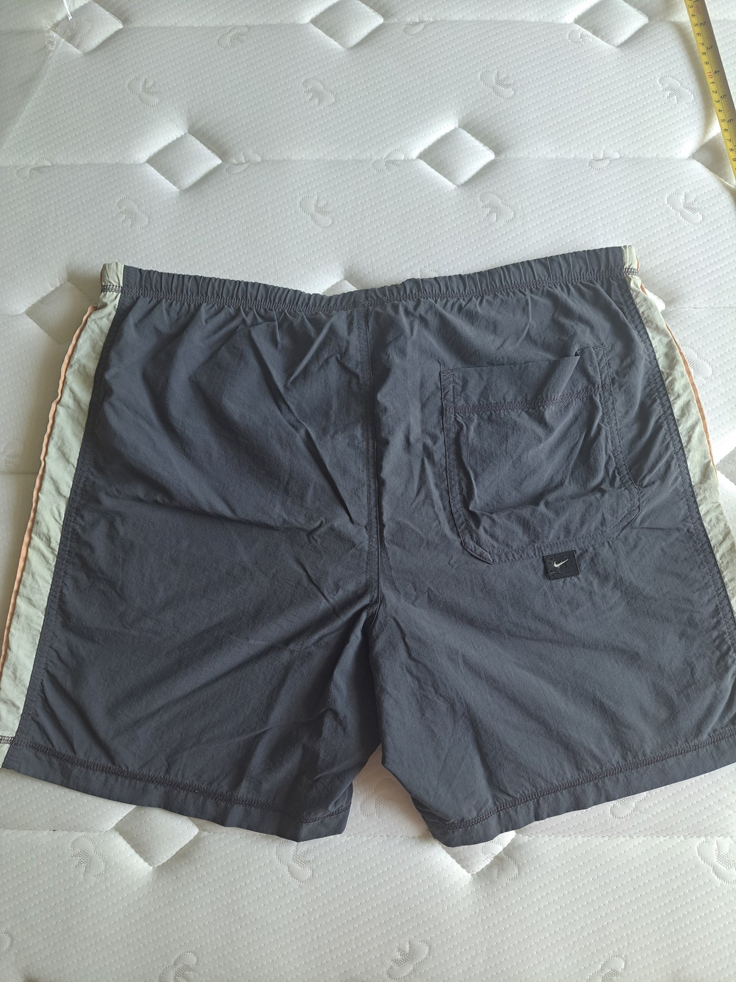 Nike Swim Shorts Grey Mesh Lined Y2K Style Size Medium