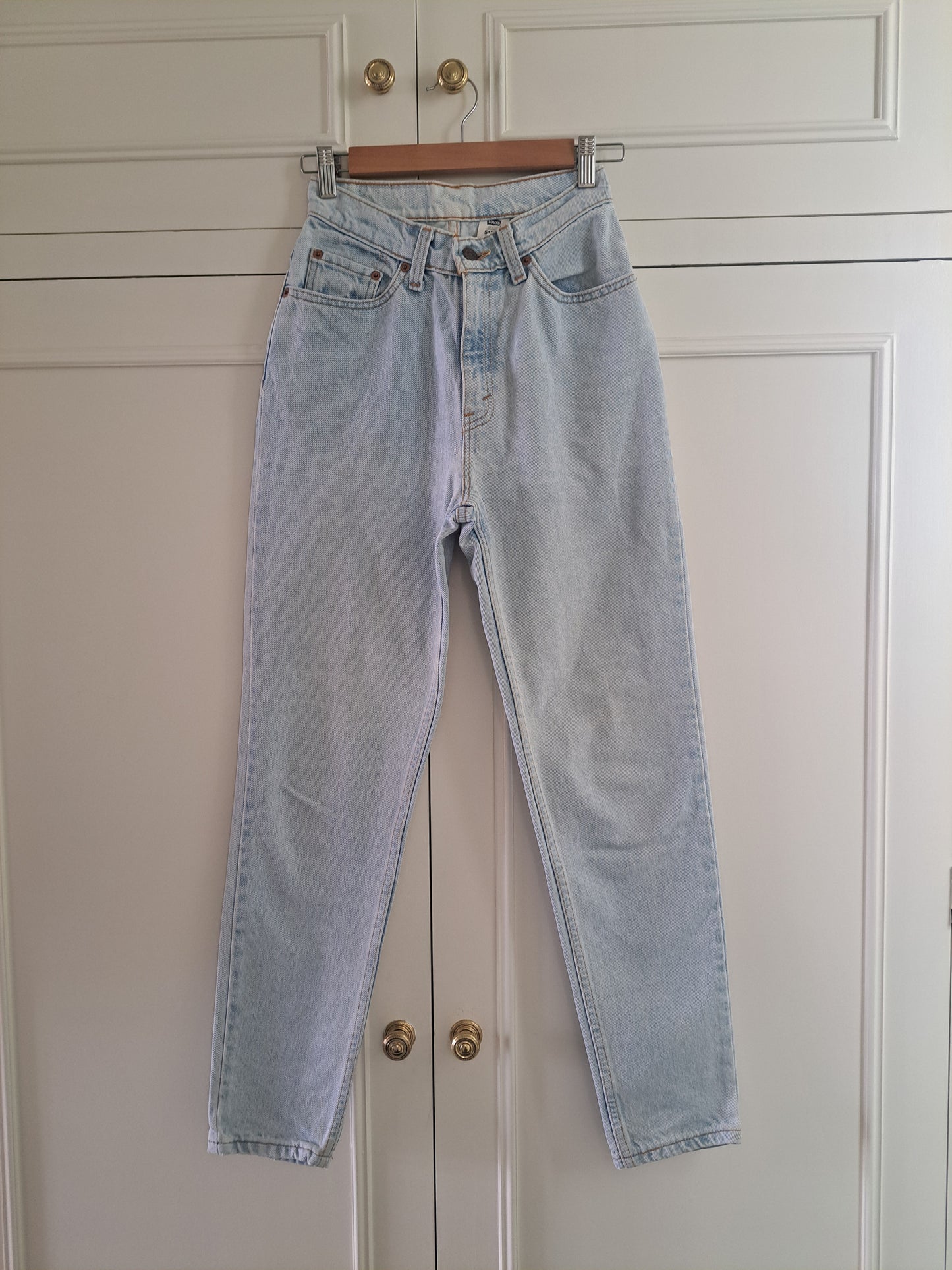 Levi's 512 High Waist Tapered Leg Jeans Light Wash Blue Denim W28 L30
