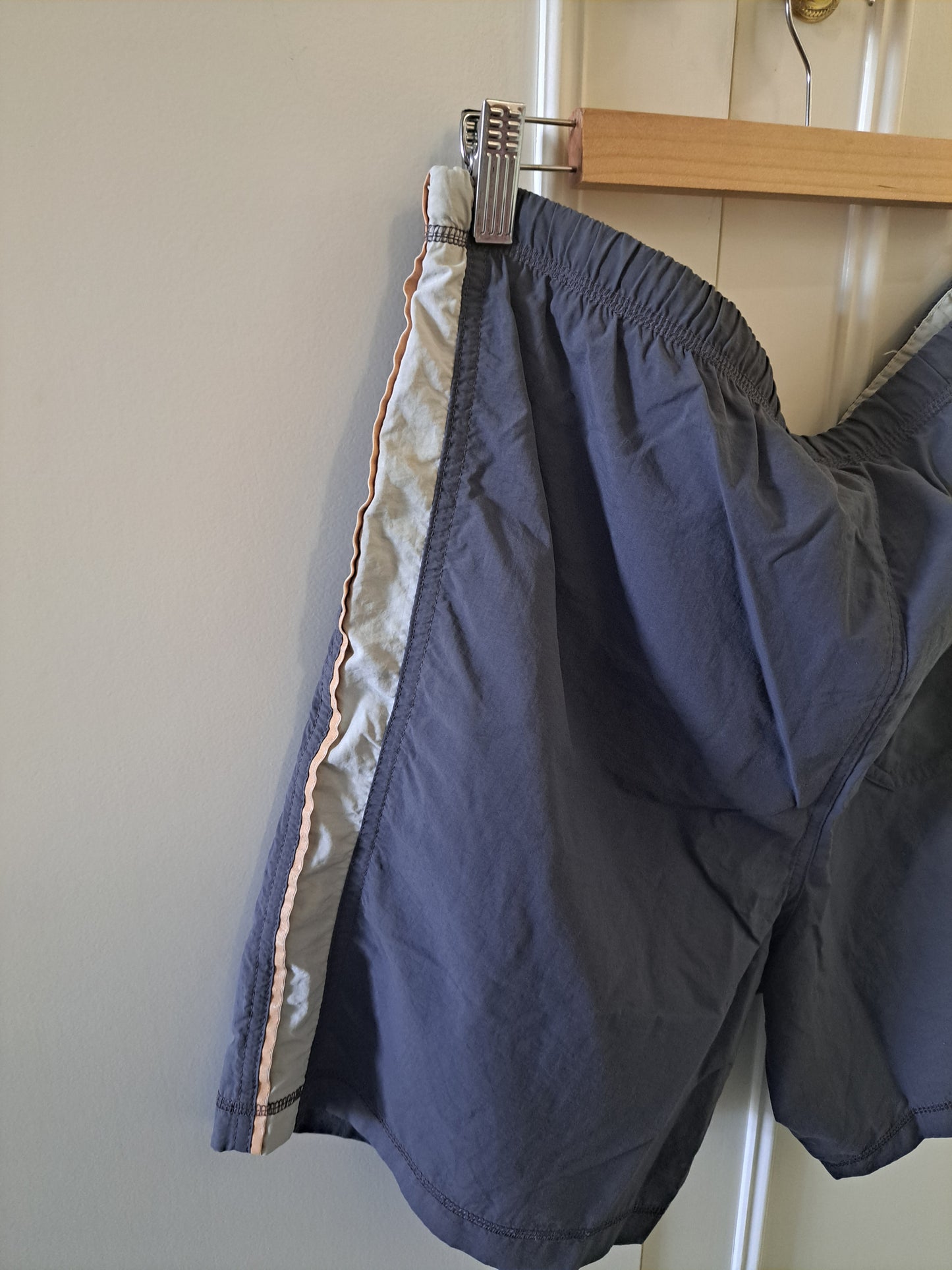 Nike Swim Shorts Grey Mesh Lined Y2K Style Size Medium