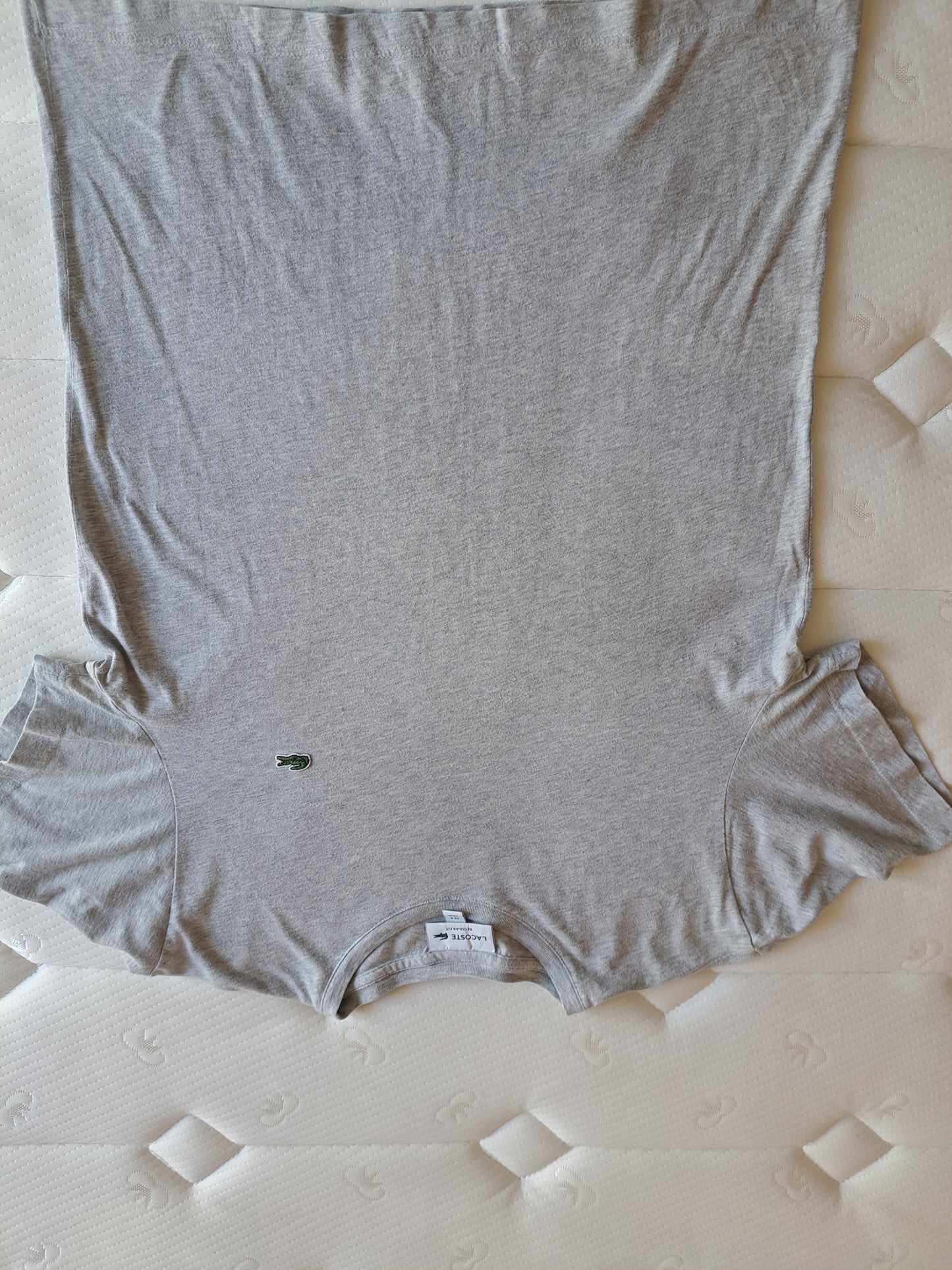 Lacoste Grey T Shirt Classic Logo Cotton Tee Size Medium