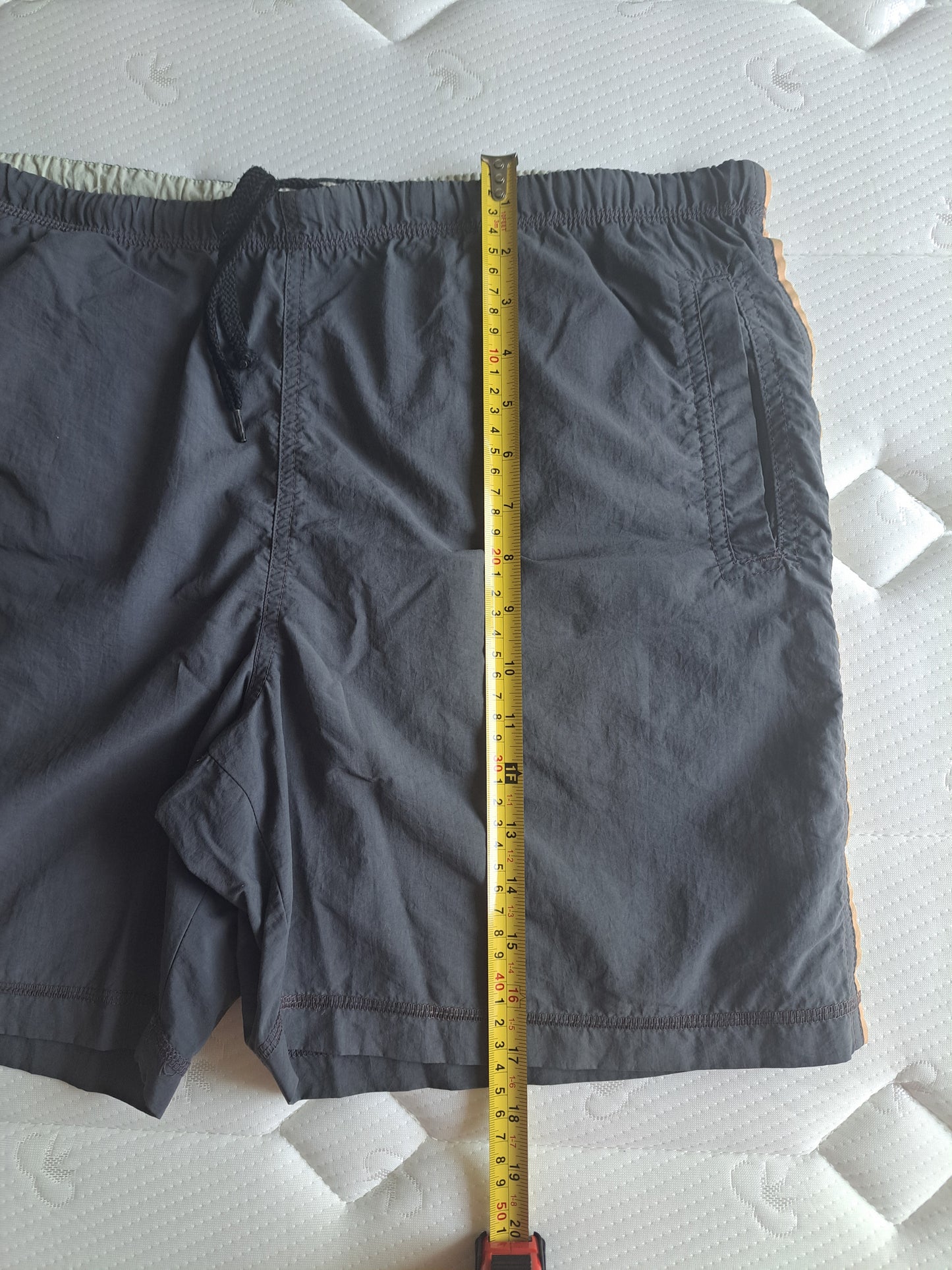Nike Swim Shorts Grey Mesh Lined Y2K Style Size Medium