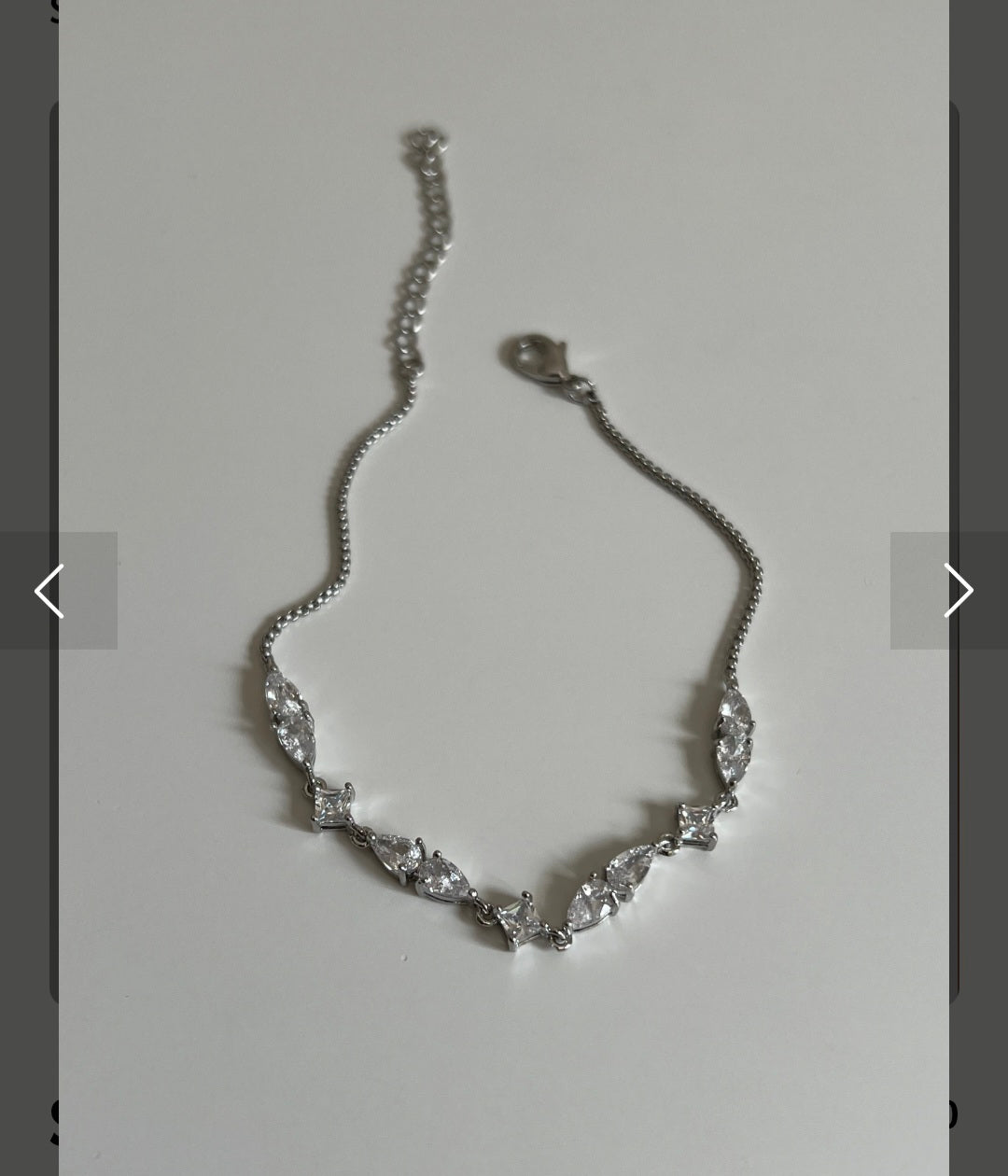Luxe Marquise Zirconia Silver Bracelet