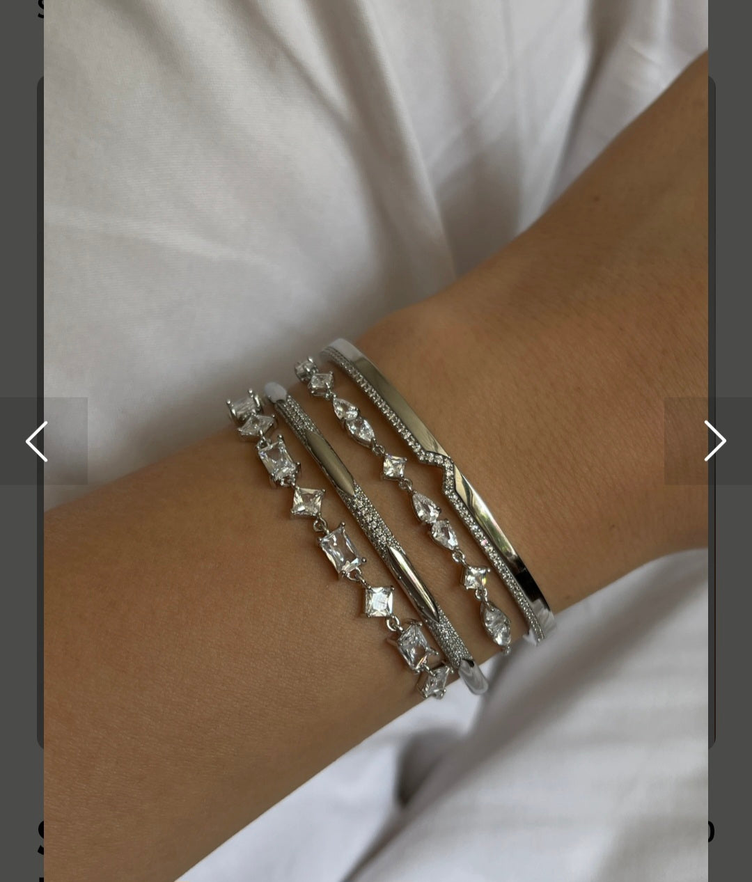 Luxe Marquise Zirconia Silver Bracelet