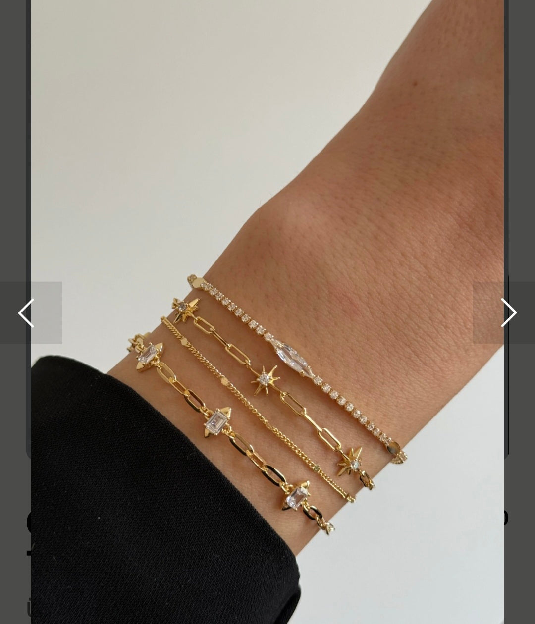 Gold Charm Link Bracelet – Modern Dainty Statement Chain