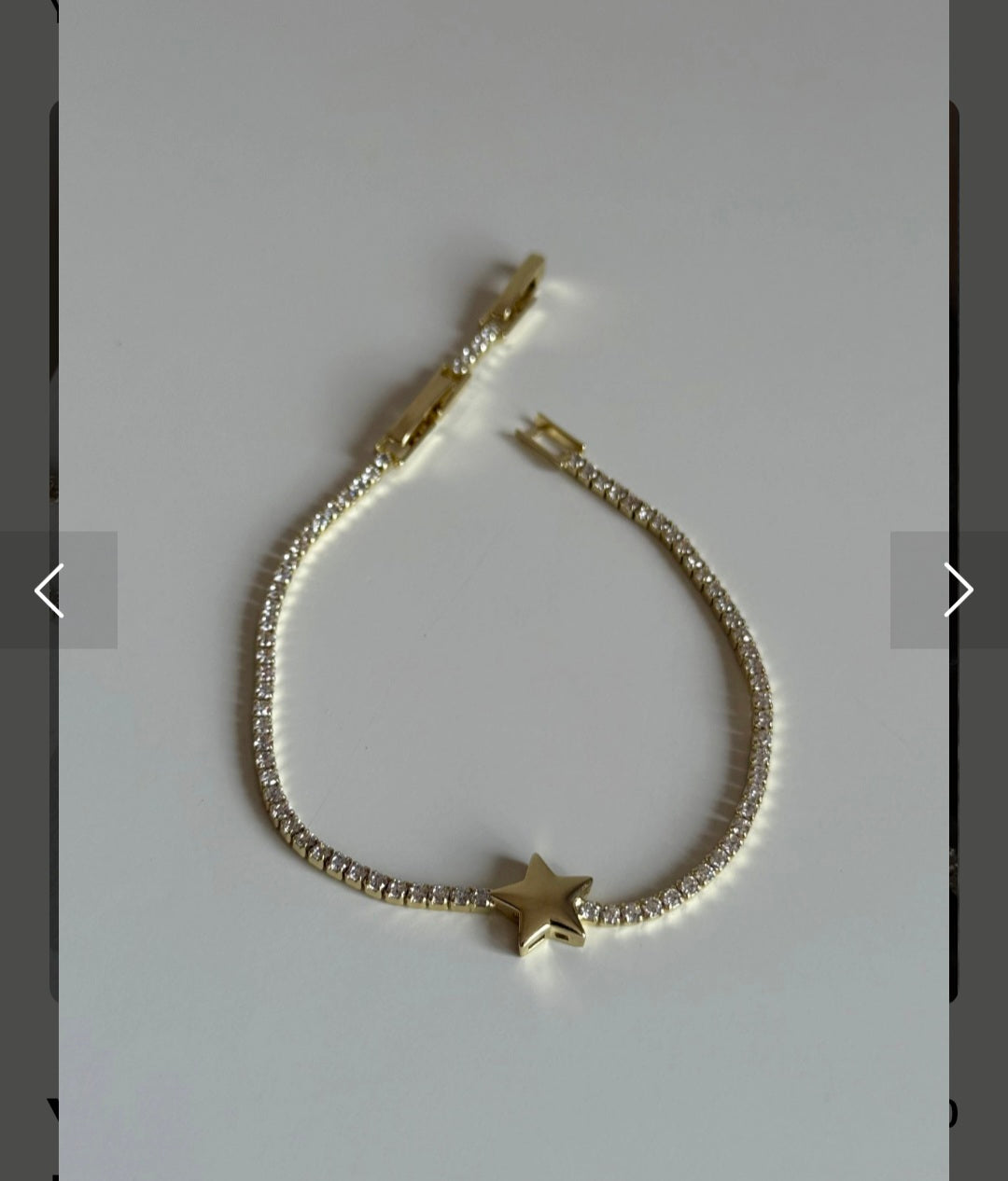Adjustable Gold Star Tennis Bracelet – Dainty Sparkle Chain