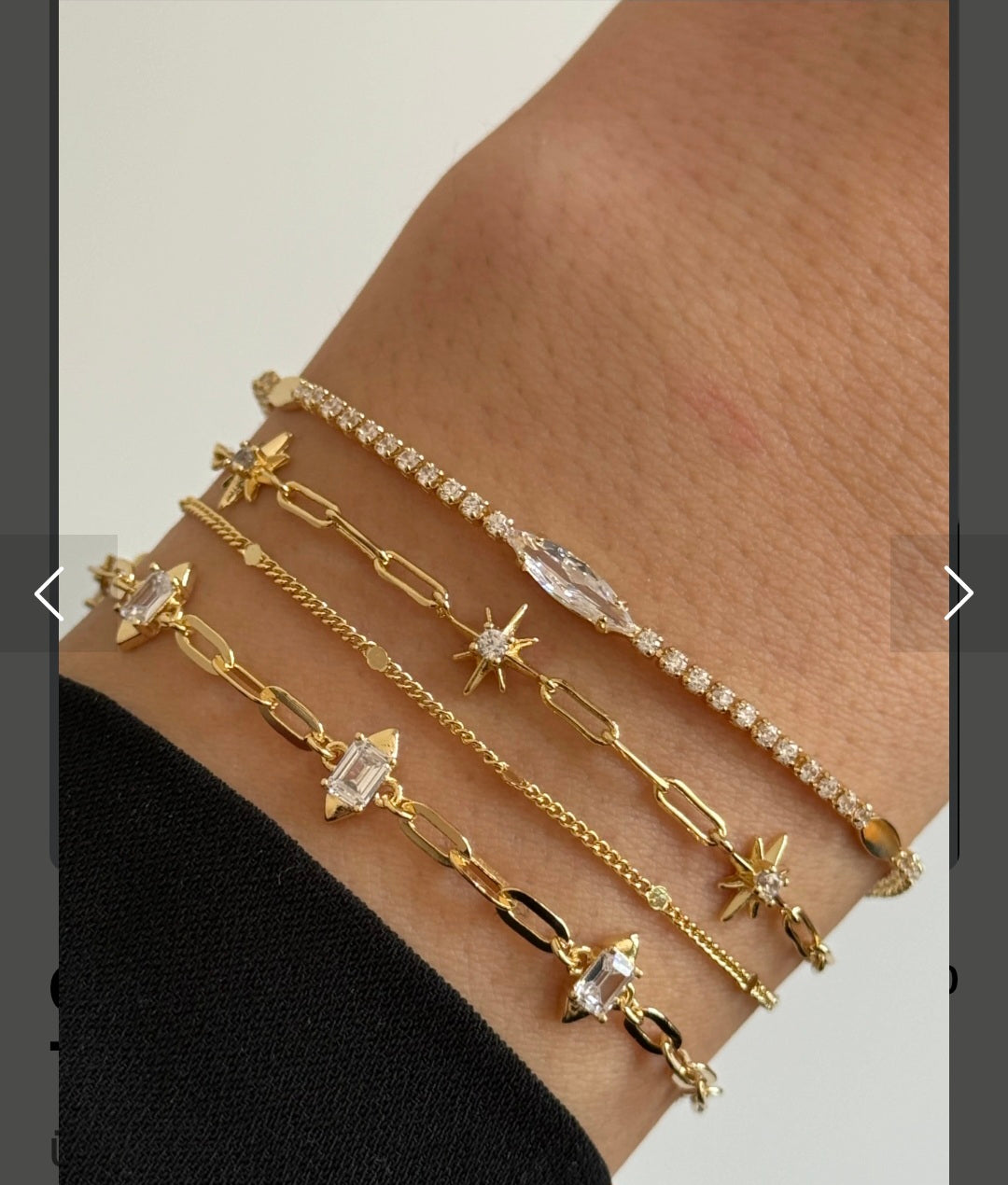 Gold Charm Link Bracelet – Modern Dainty Statement Chain