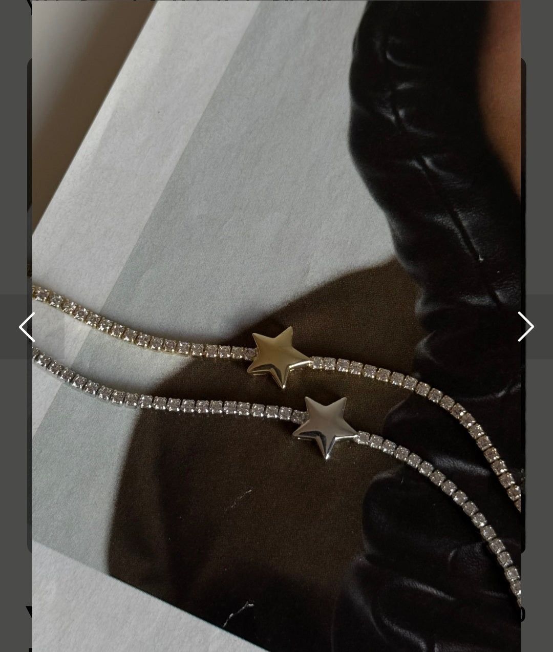 Adjustable Silver Star Tennis Bracelet – Dainty Sparkle Chain