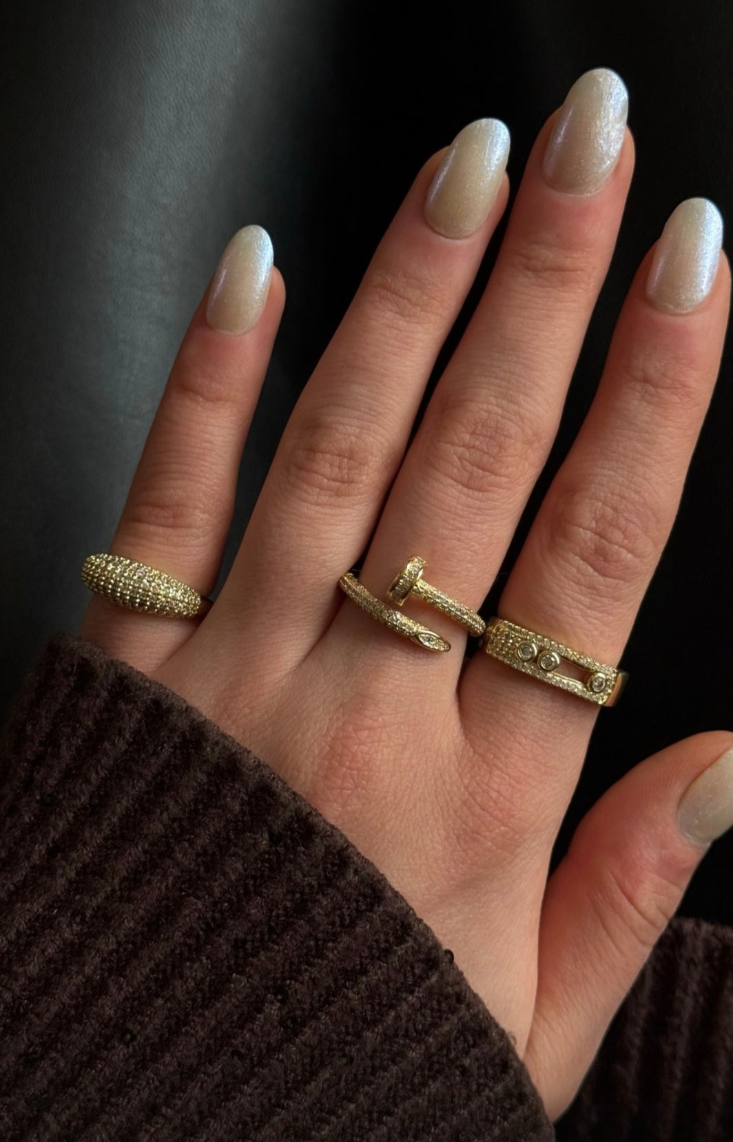 Eterna Halo Adjustable Gold Ring