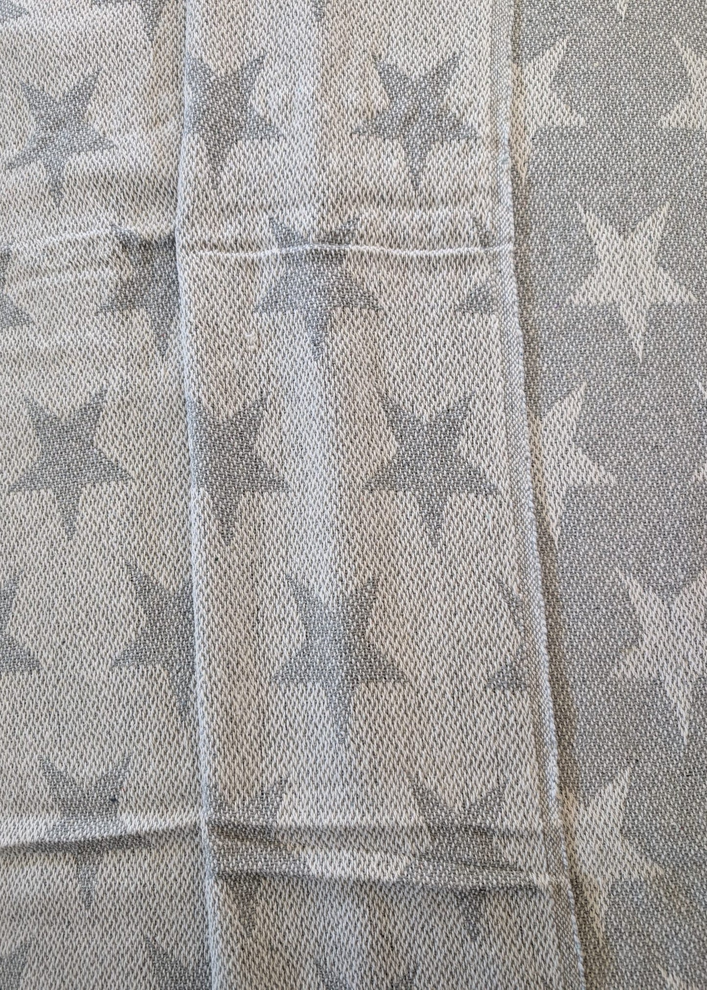Gray fabric with star pattern